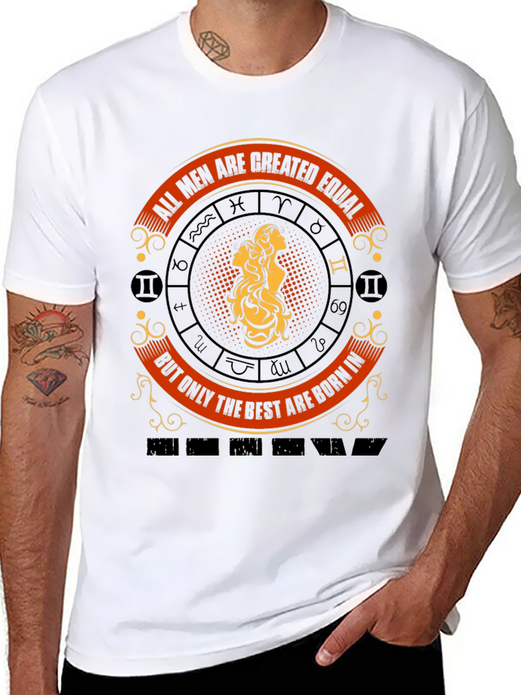 Zodiac Gemini Mens Graphic T-Shirt