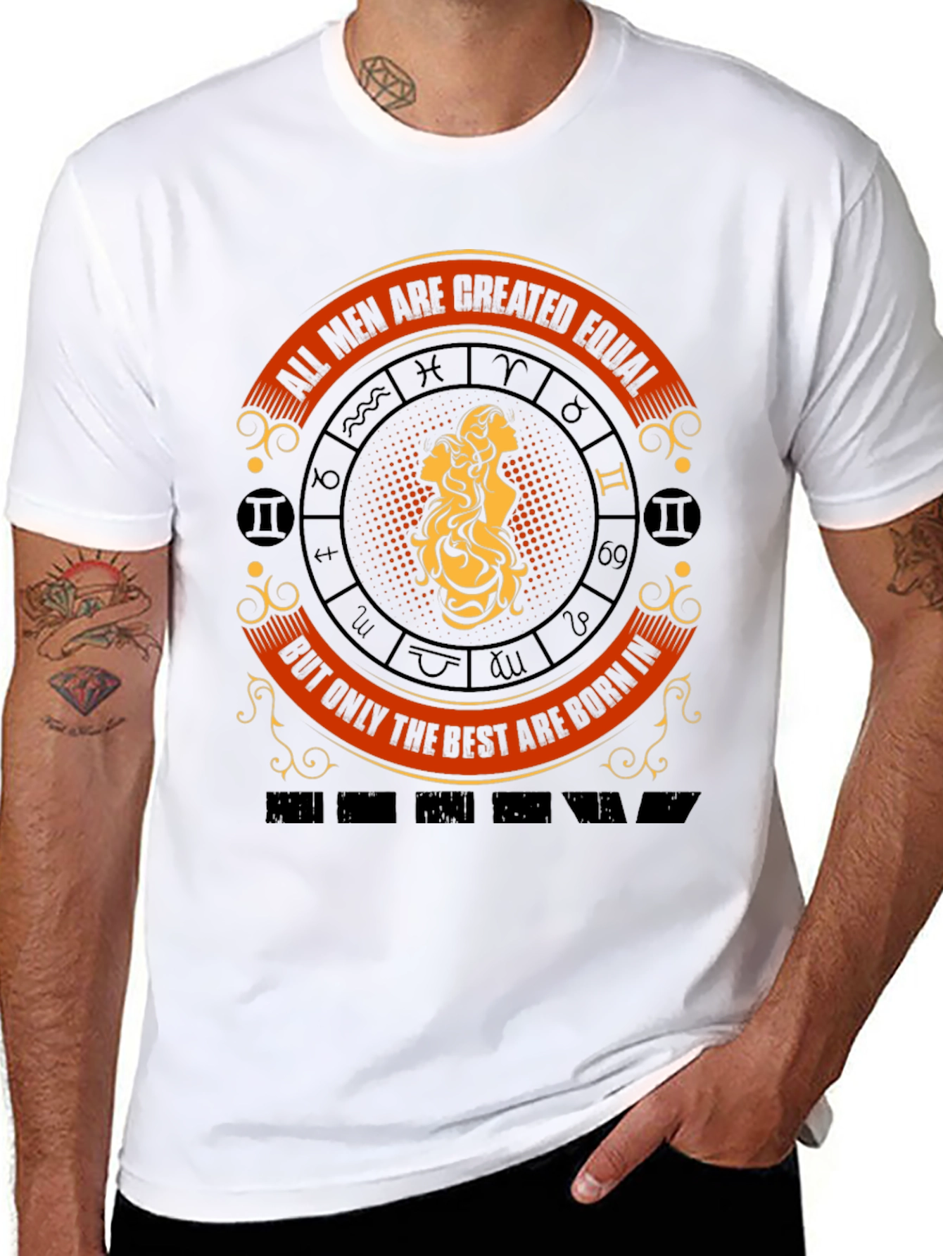 Zodiac Gemini Mens Graphic T-Shirt