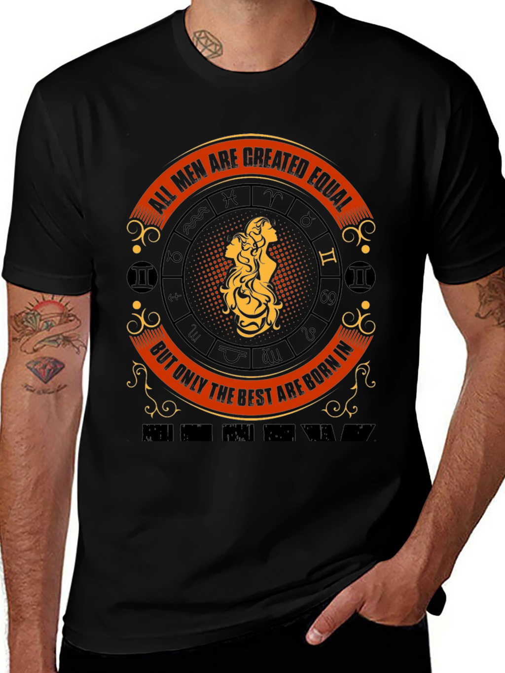 Zodiac Gemini Mens Graphic T-Shirt