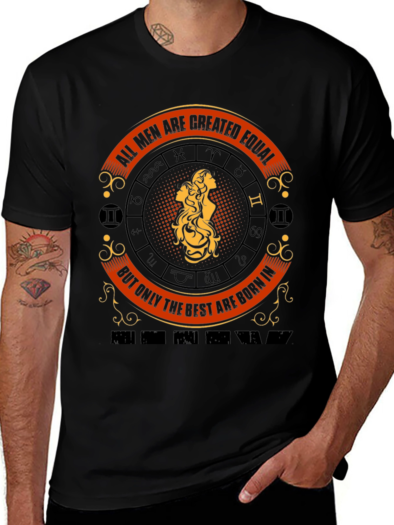 Zodiac Gemini Mens Graphic T-Shirt