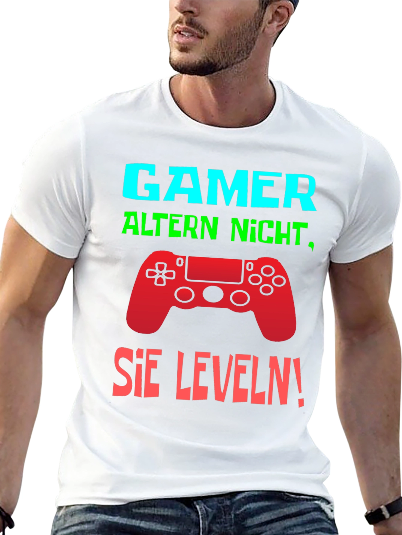Gamer Level Up Graphic Tee - Black
