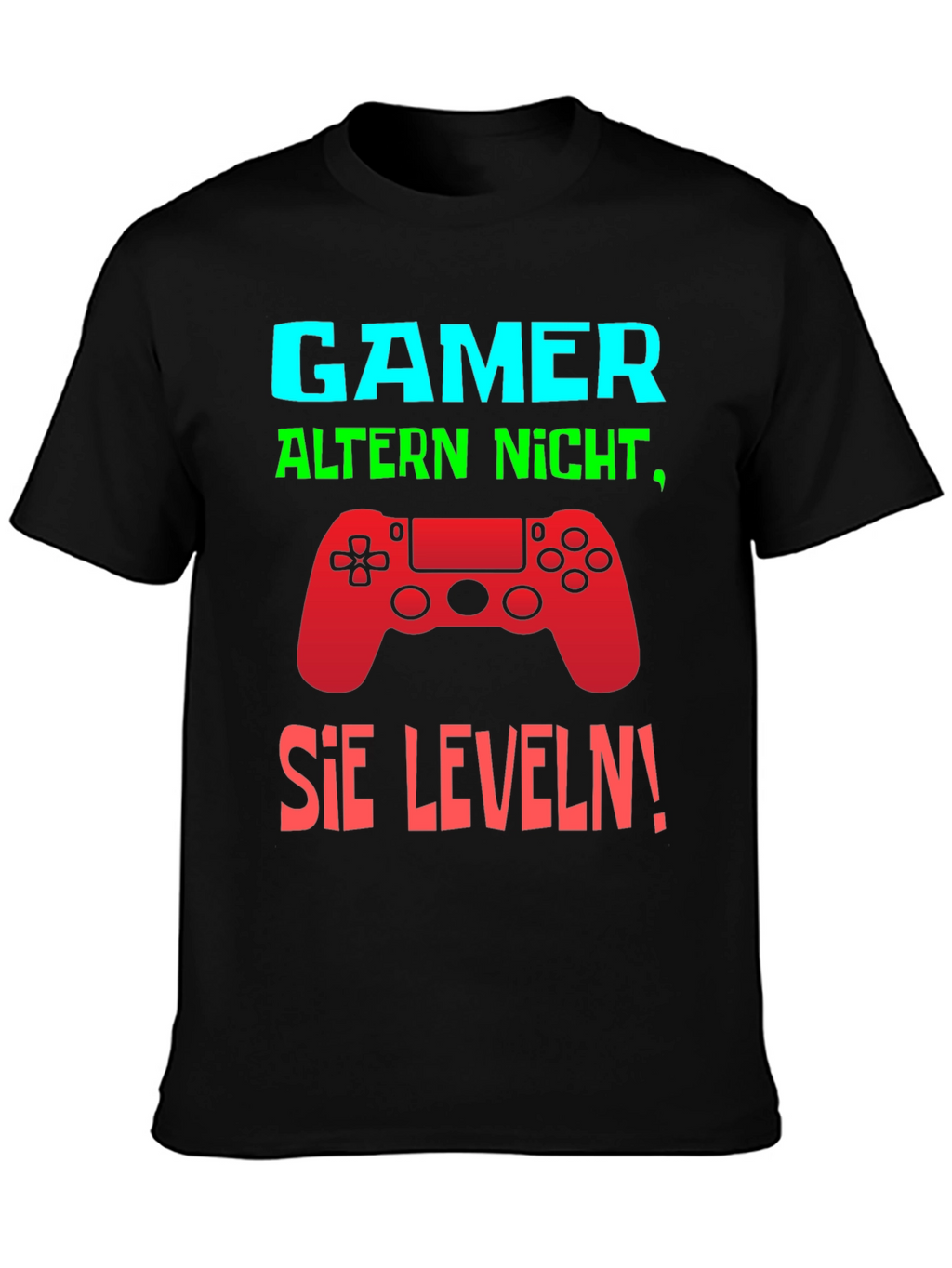 Gamer Level Up Graphic Tee - Black