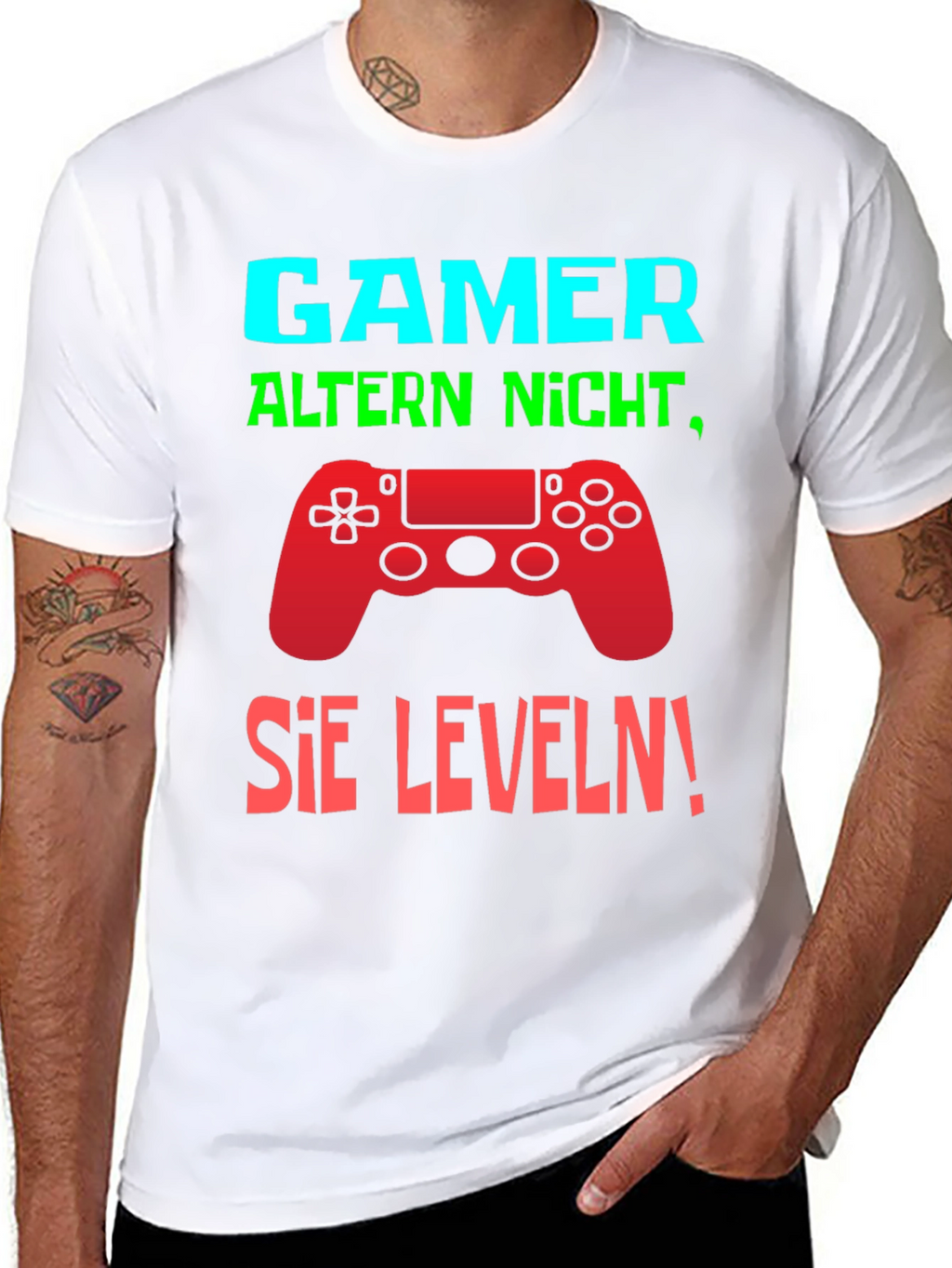 Gamer Level Up Graphic Tee - Black