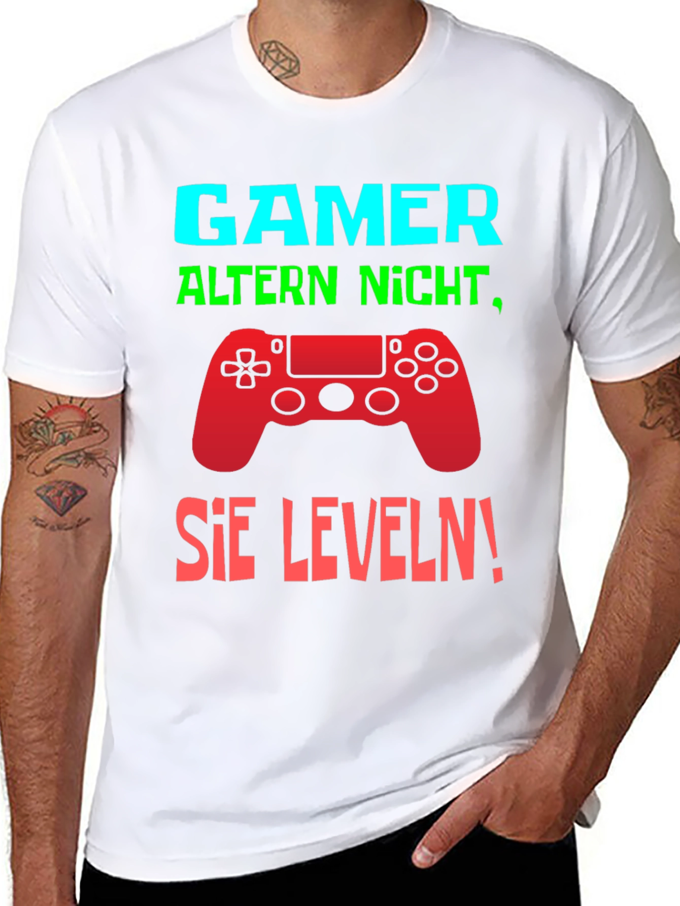 Gamer Level Up Graphic Tee - Black