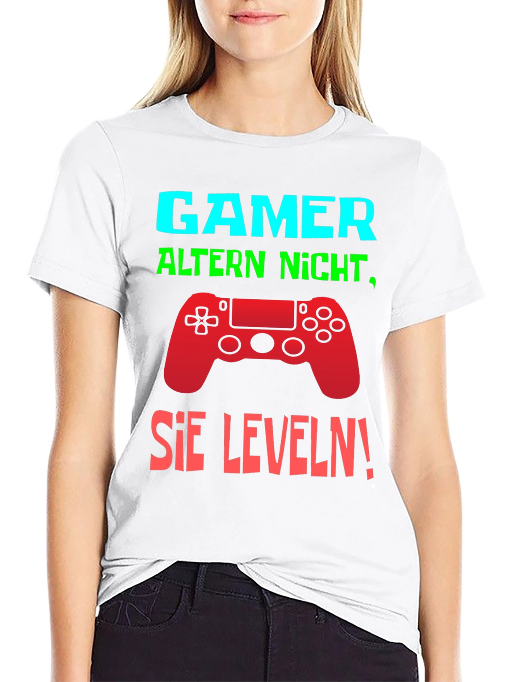 Gamer Level Up Graphic Tee - Black