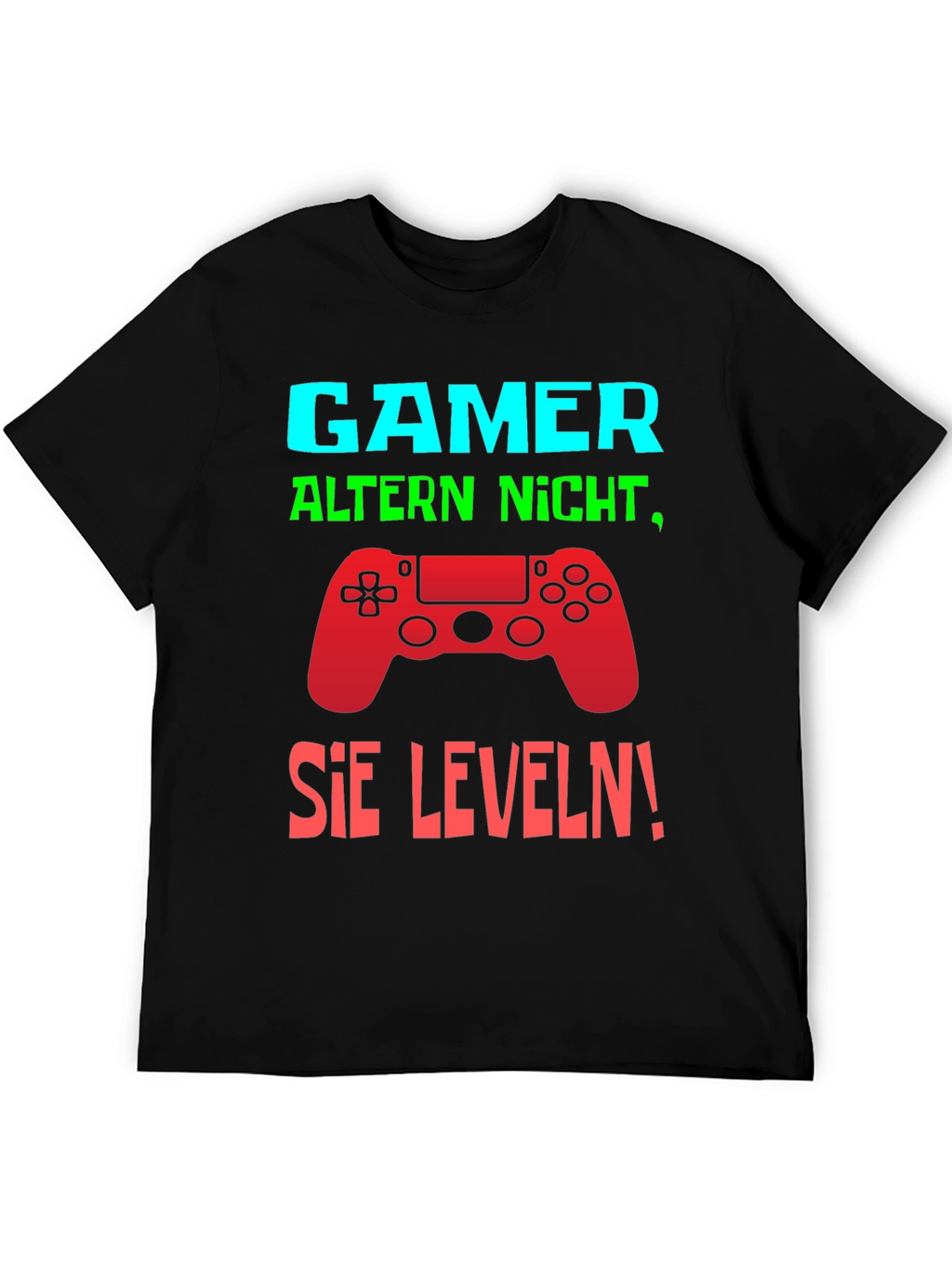 Gamer Level Up Graphic Tee - Black