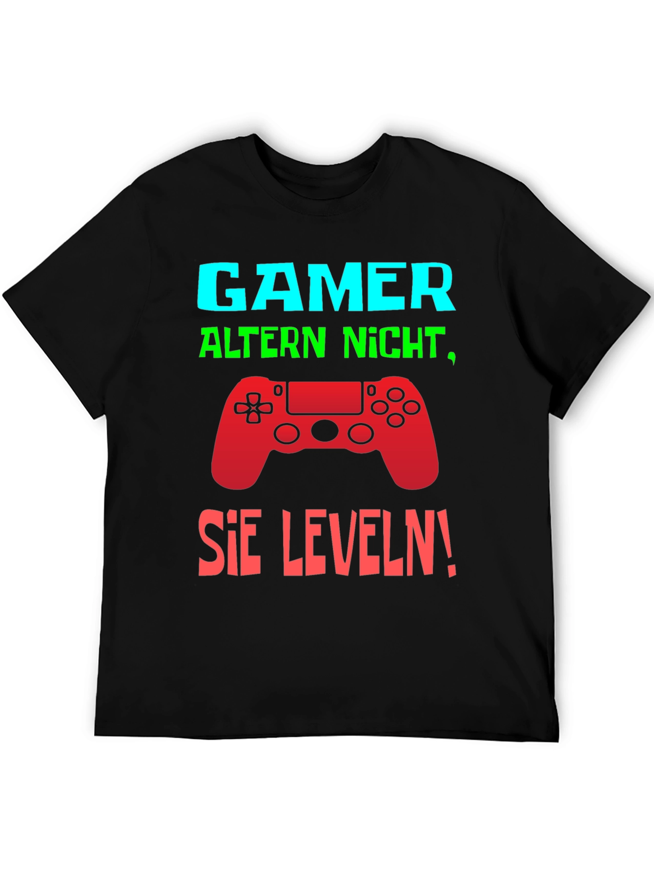 Gamer Level Up Graphic Tee - Black