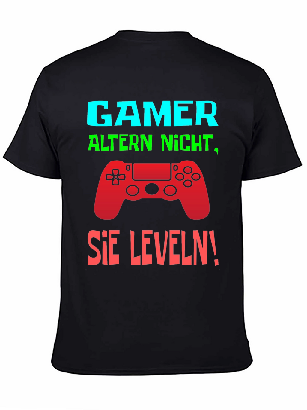 Gamer Level Up Graphic Tee - Black