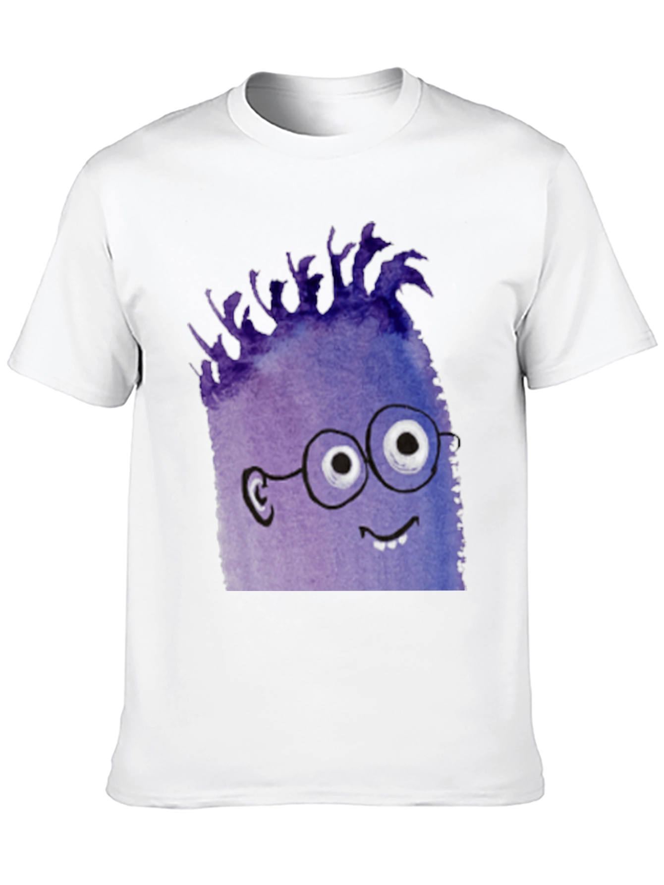 Monster Graphic Tee - Black Cotton Blend T-Shirt