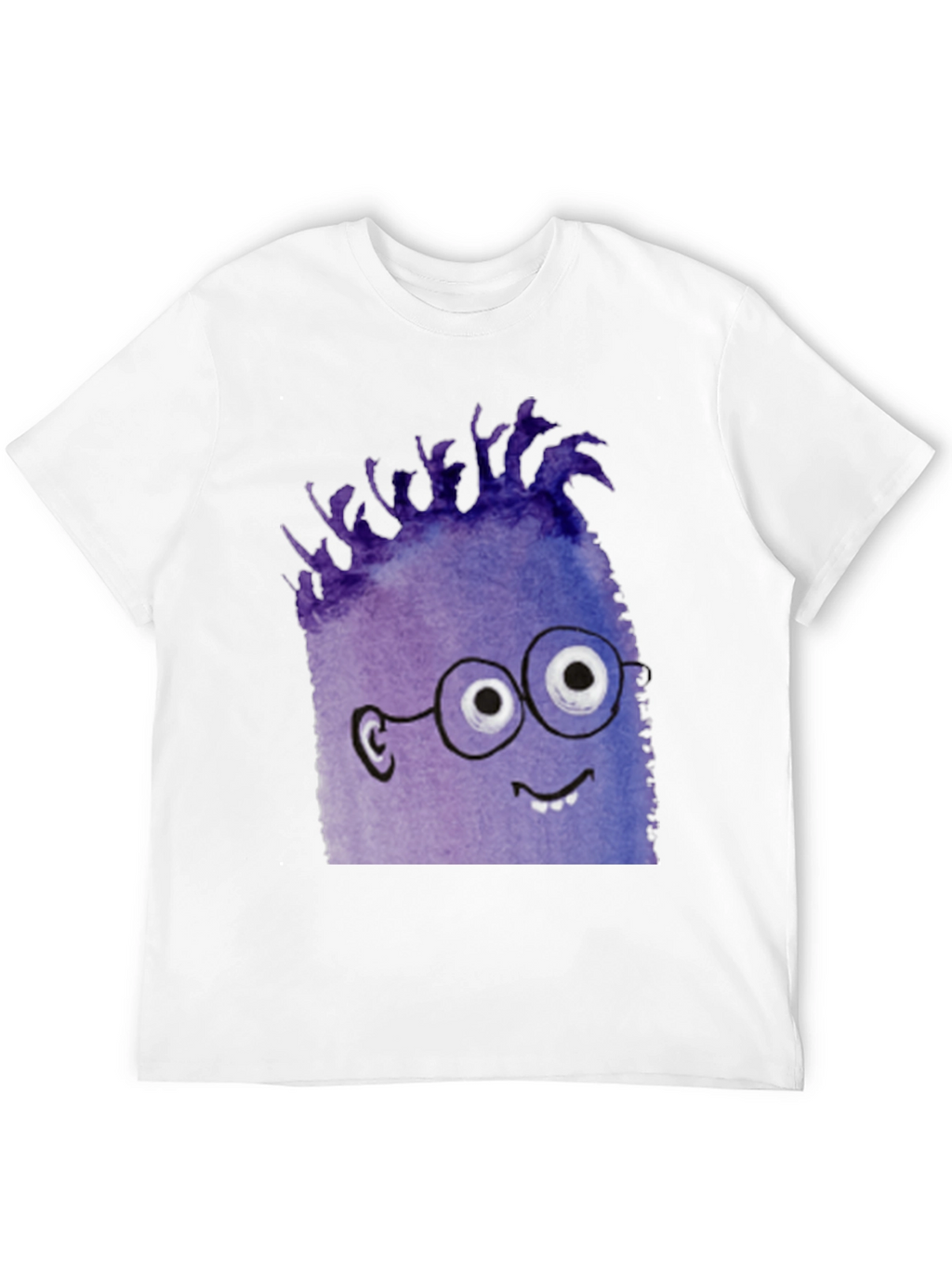 Monster Graphic Tee - Black Cotton Blend T-Shirt