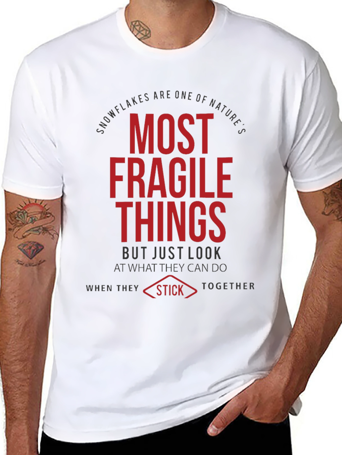 Fragile Things T-Shirt - Black Crew Neck