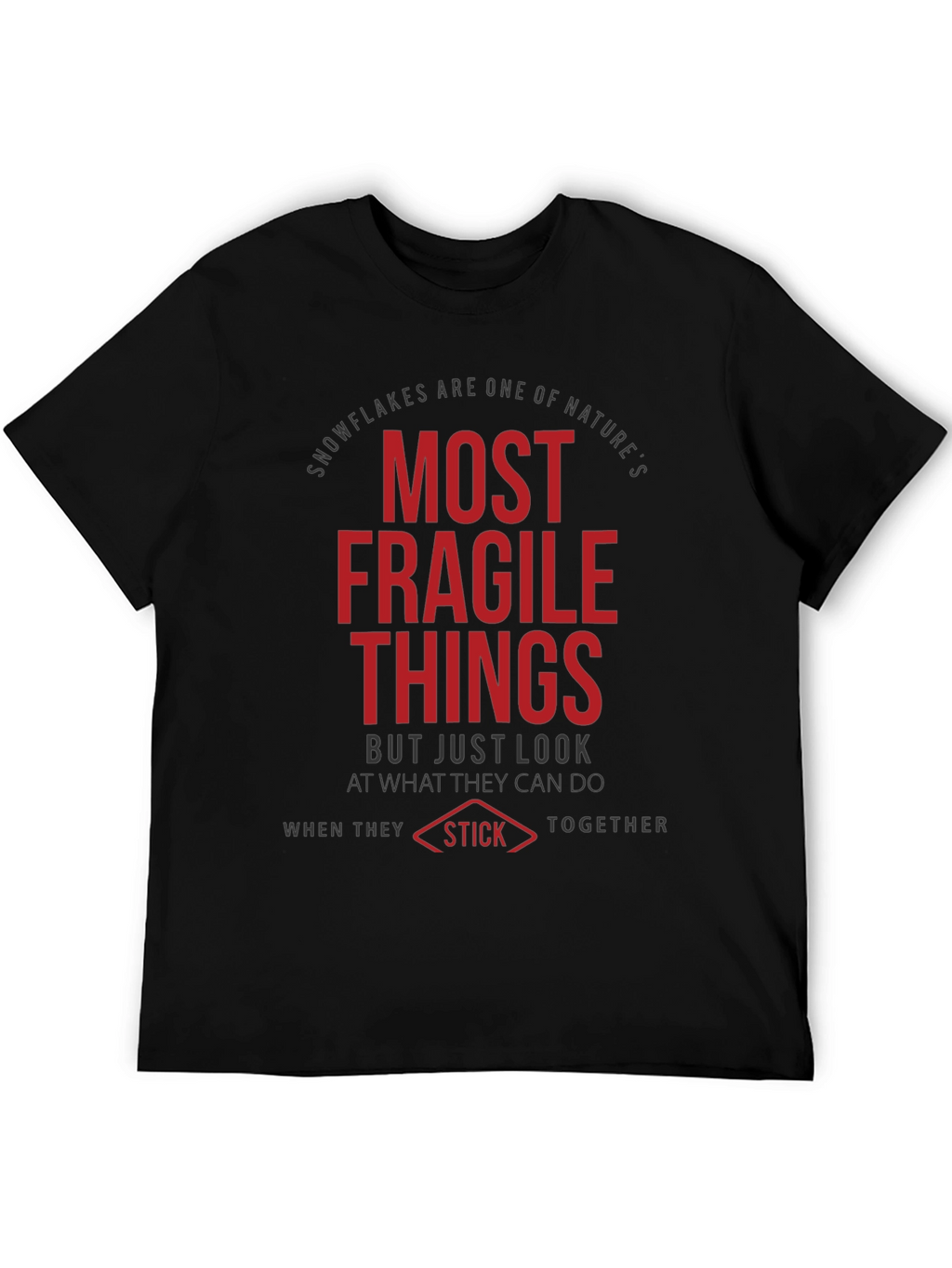 Fragile Things T-Shirt - Black Crew Neck