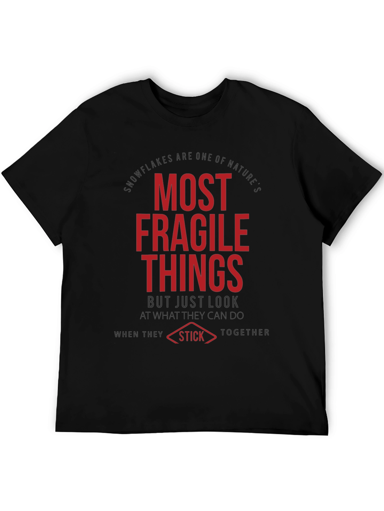 Fragile Things T-Shirt - Black Crew Neck
