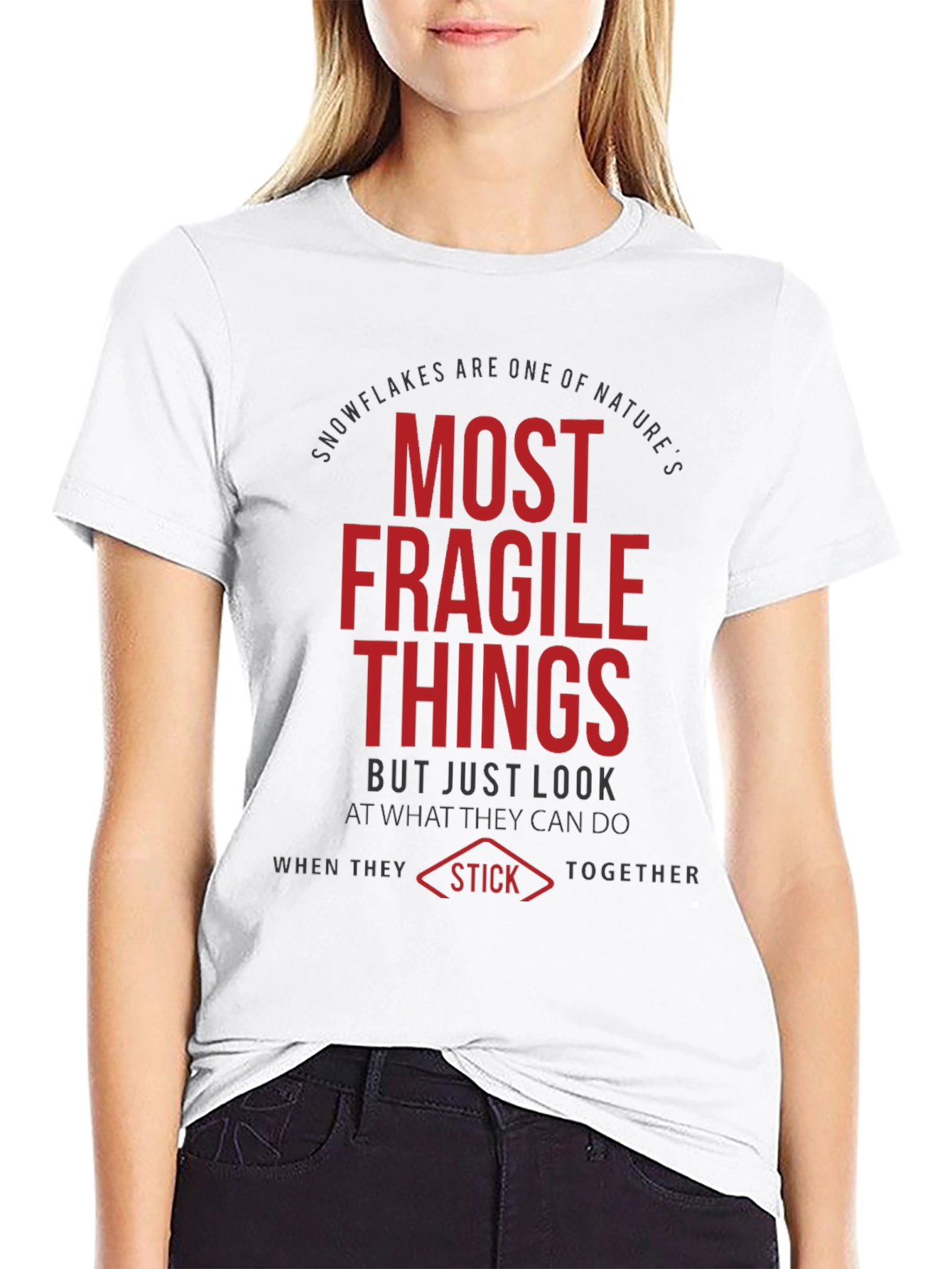 Fragile Things T-Shirt - Black Crew Neck