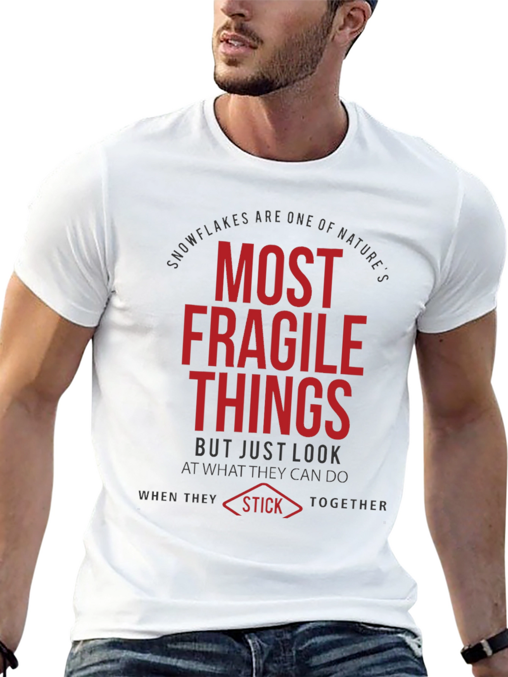 Fragile Things T-Shirt - Black Crew Neck