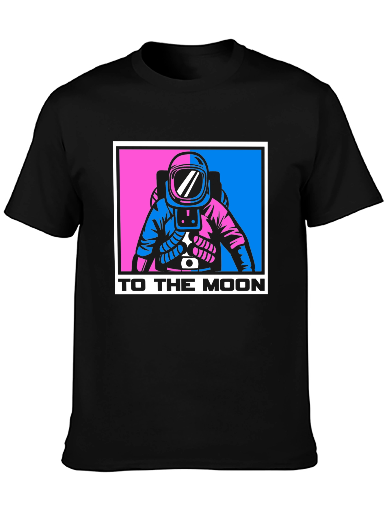 To The Moon Astronaut Graphic Tee - Black