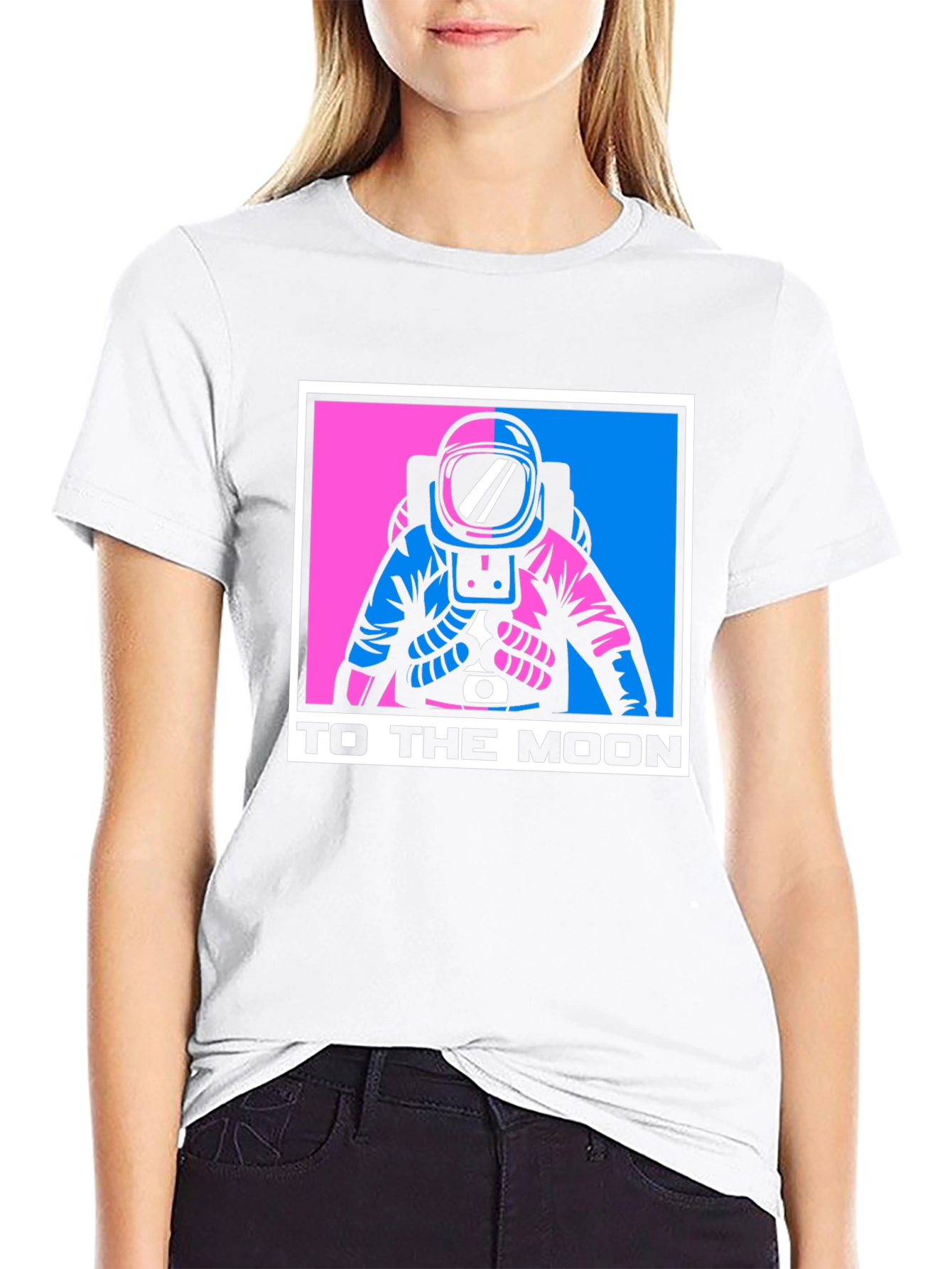 To The Moon Astronaut Graphic Tee - Black