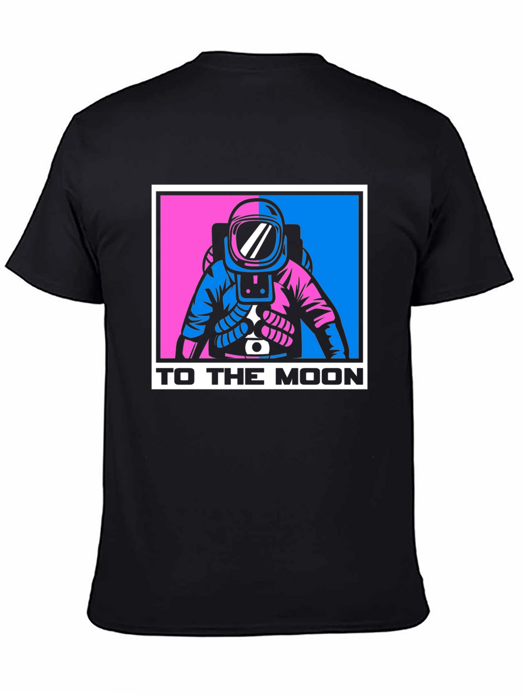 To The Moon Astronaut Graphic Tee - Black