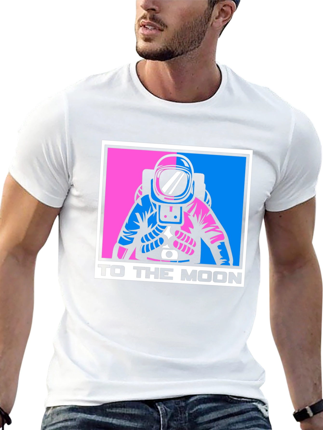To The Moon Astronaut Graphic Tee - Black
