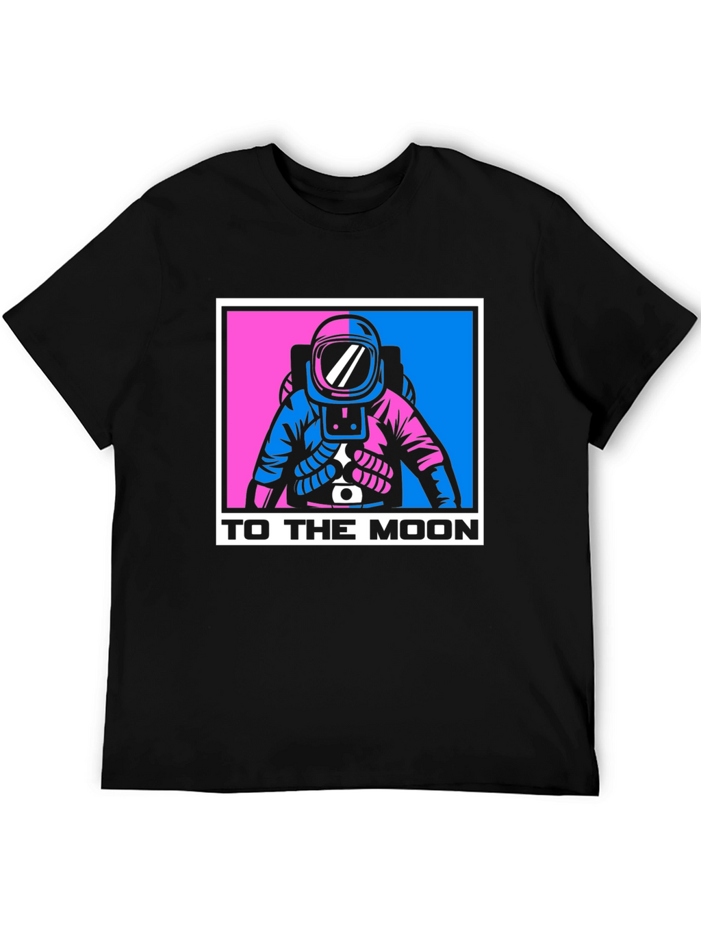 To The Moon Astronaut Graphic Tee - Black