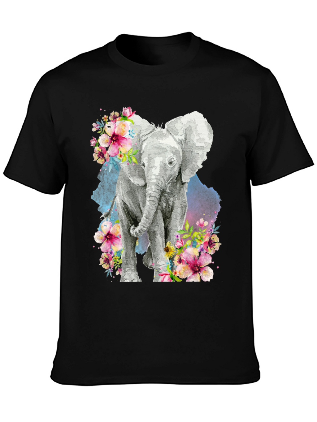 Elephant Floral Graphic Tee