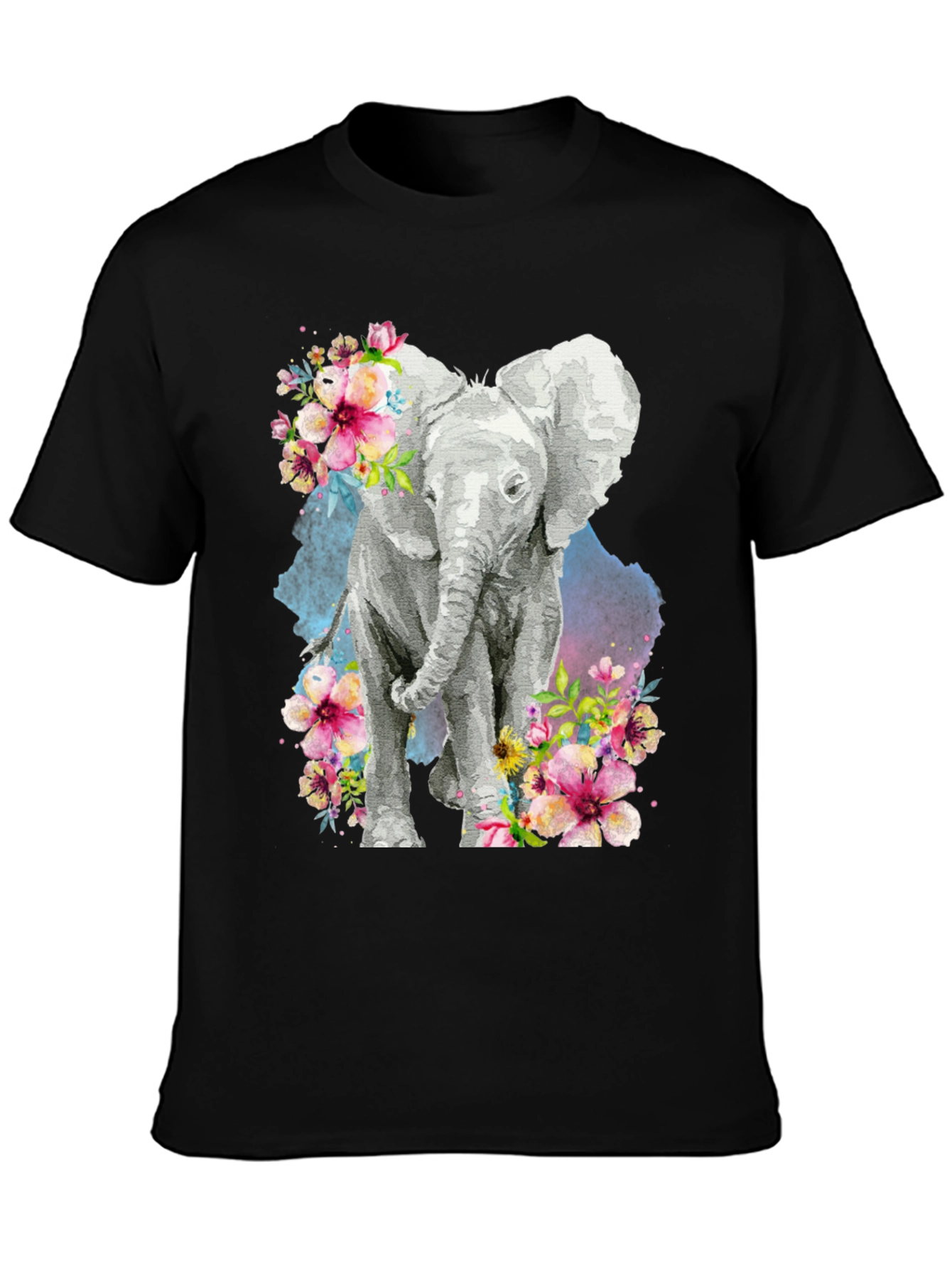 Elephant Floral Graphic Tee