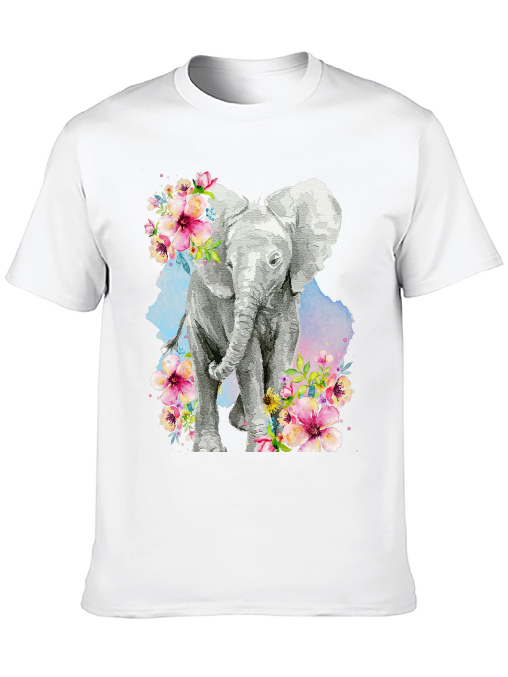 Elephant Floral Graphic Tee