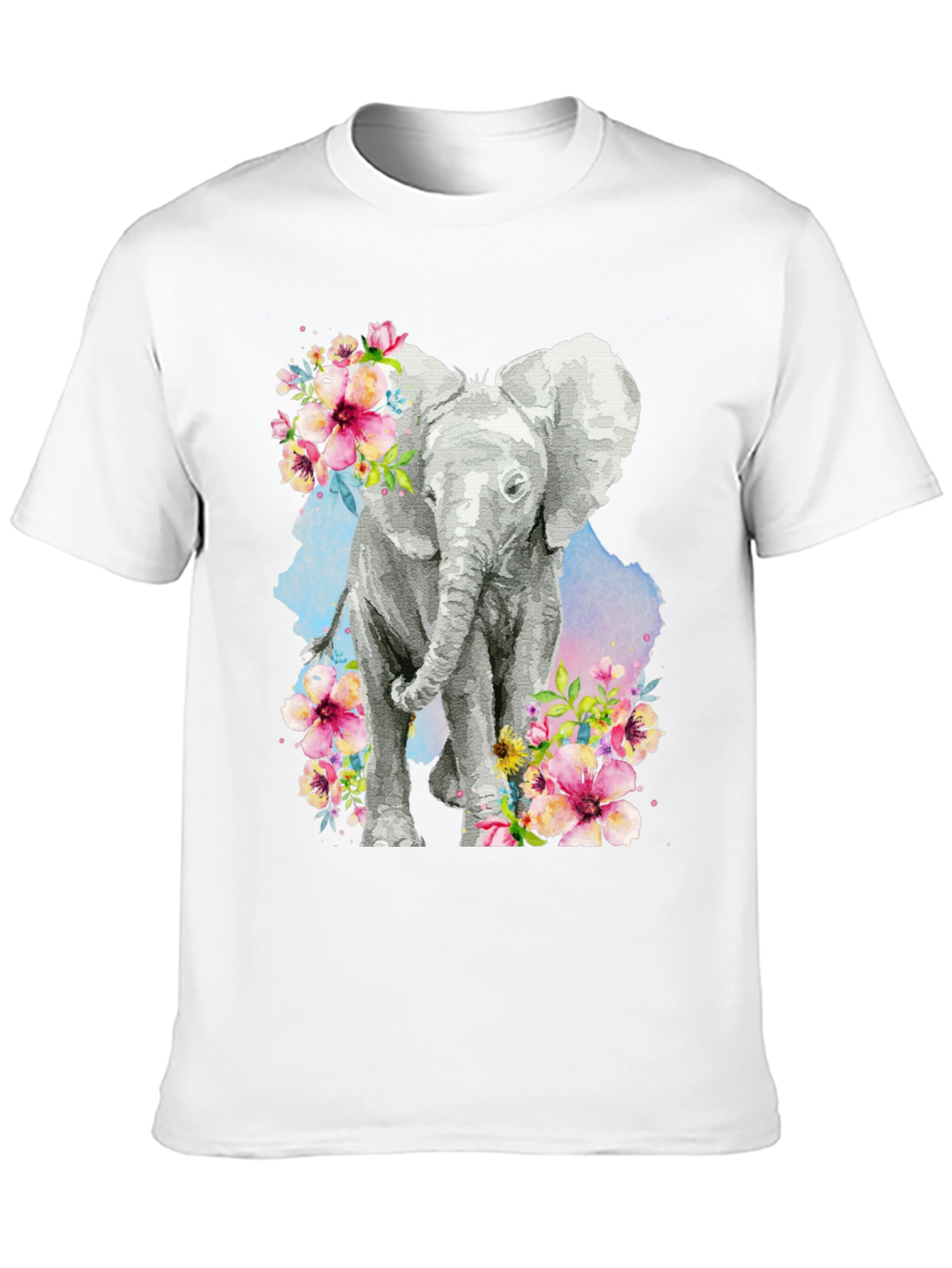 Elephant Floral Graphic Tee