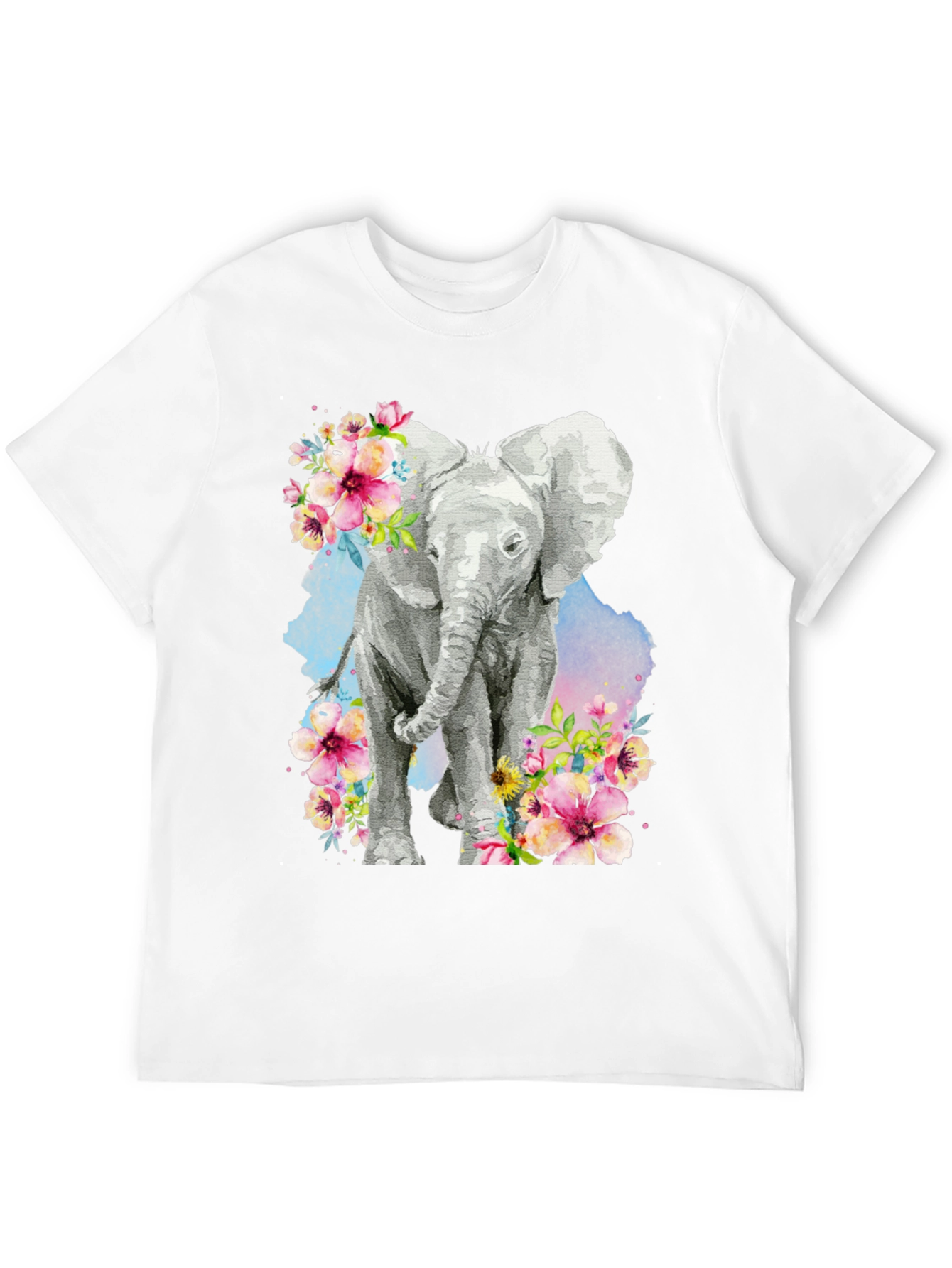 Elephant Floral Graphic Tee
