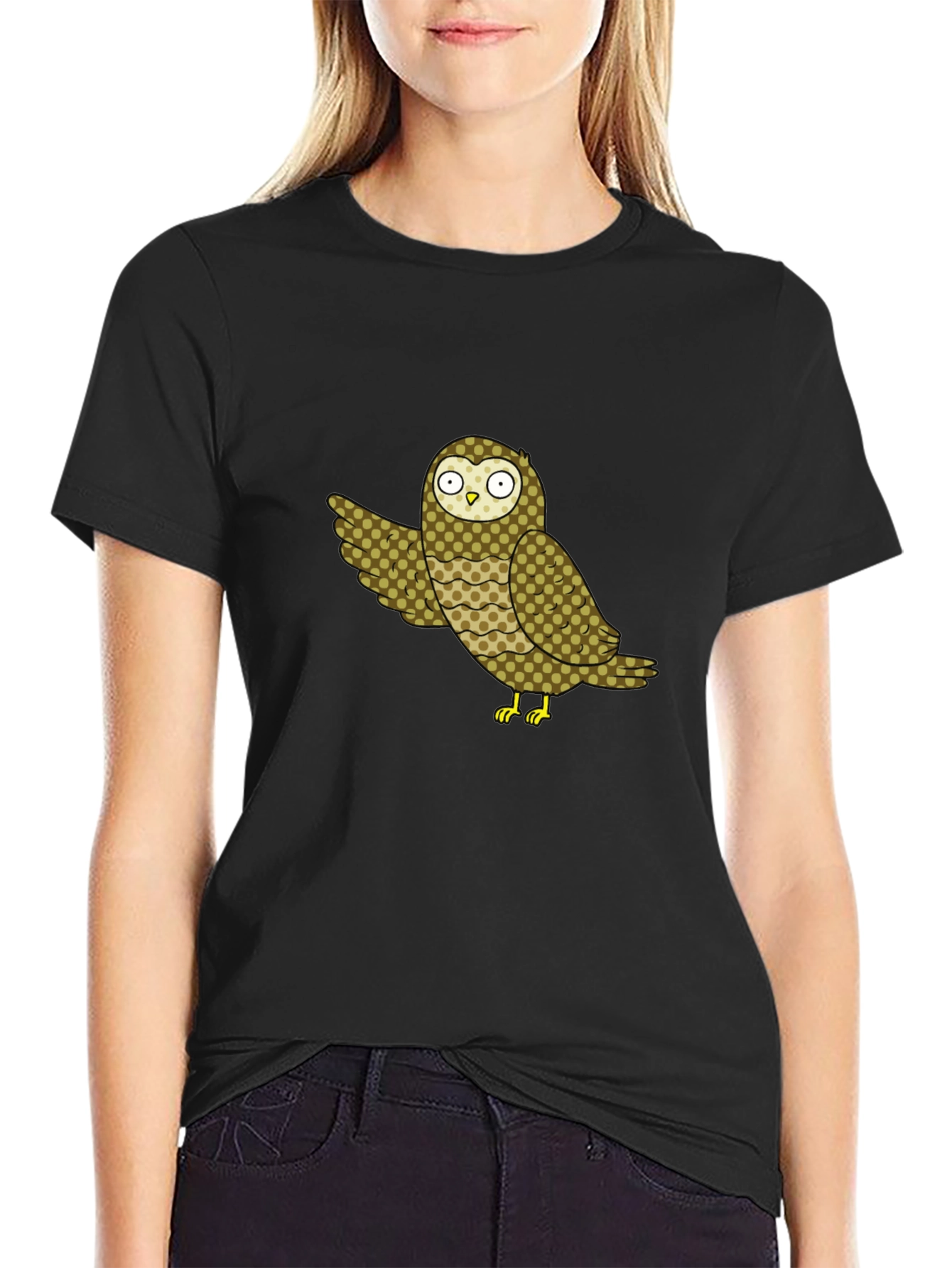 Owl Graphic Print T-Shirt - Unique Design