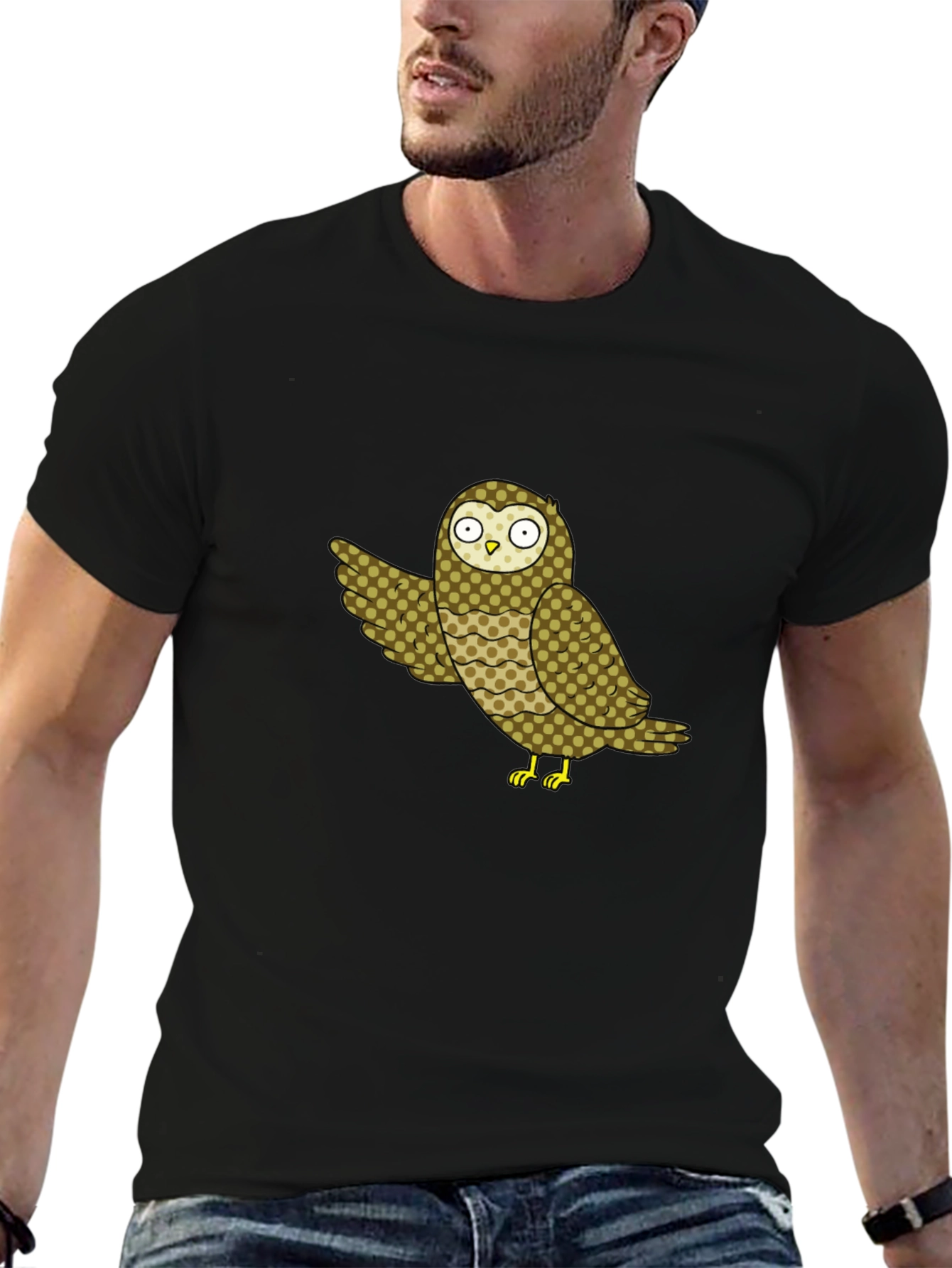 Owl Graphic Print T-Shirt - Unique Design