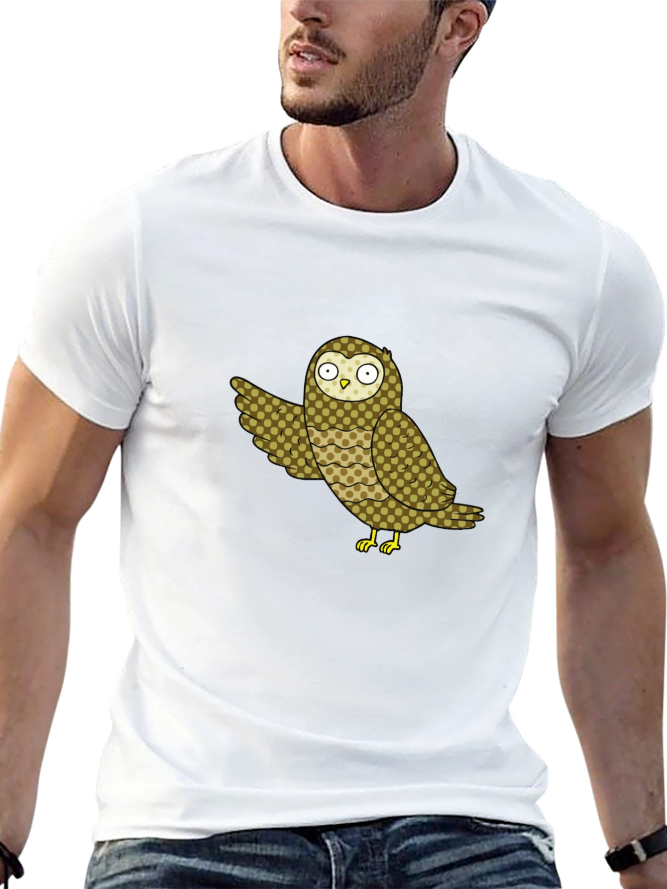 Owl Graphic Print T-Shirt - Unique Design