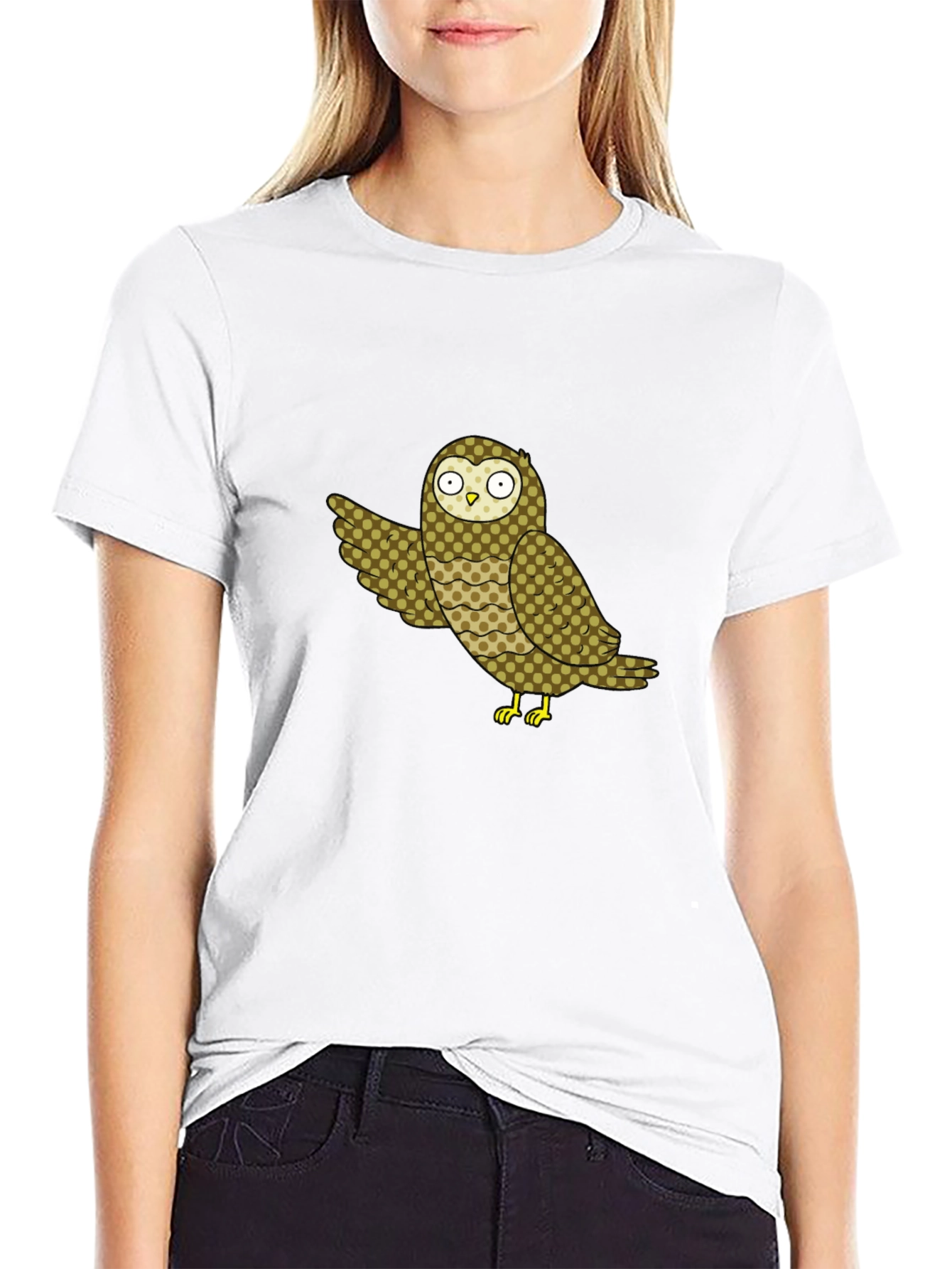 Owl Graphic Print T-Shirt - Unique Design