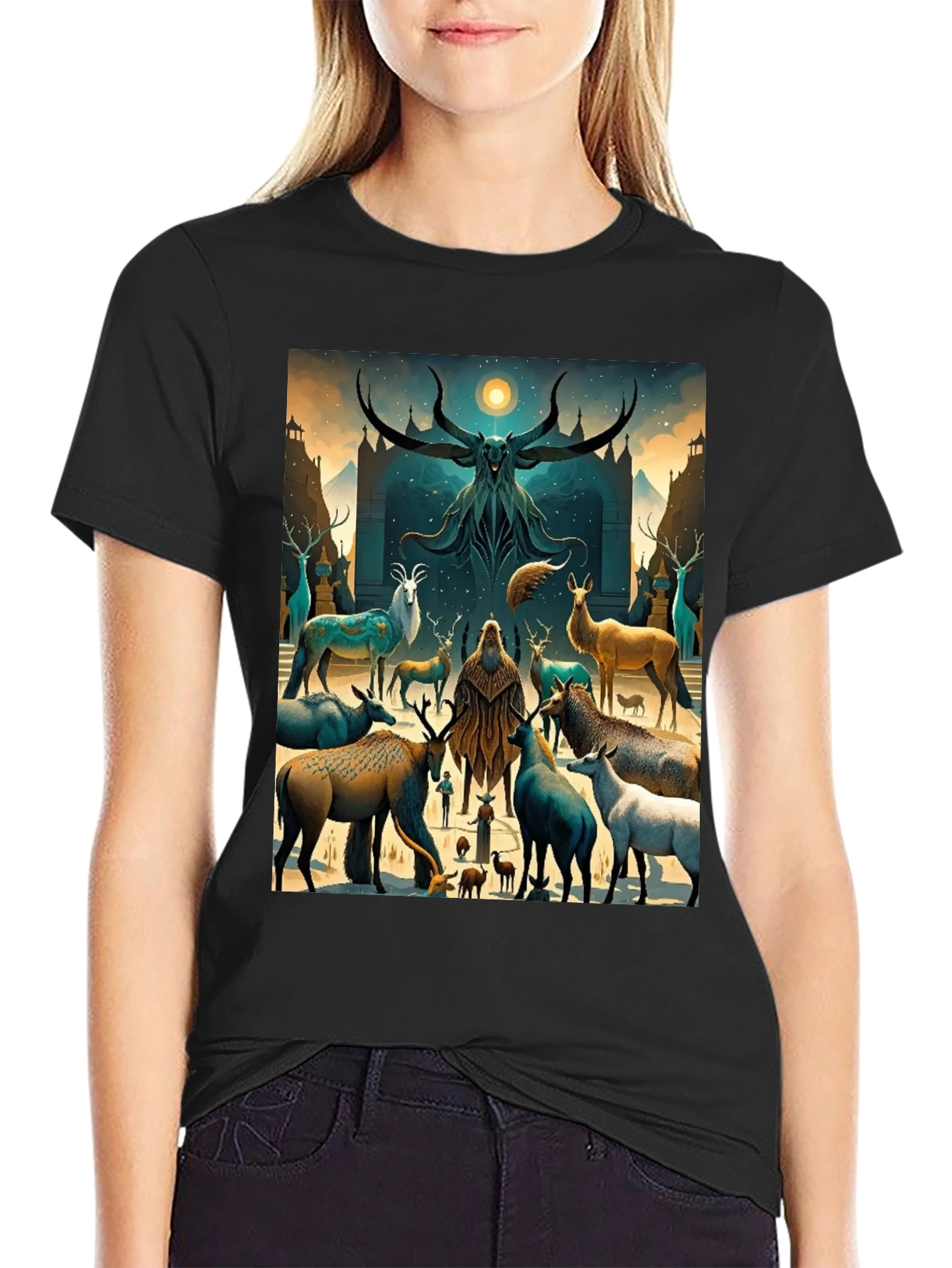 Mystic Deer Gathering Graphic Tee