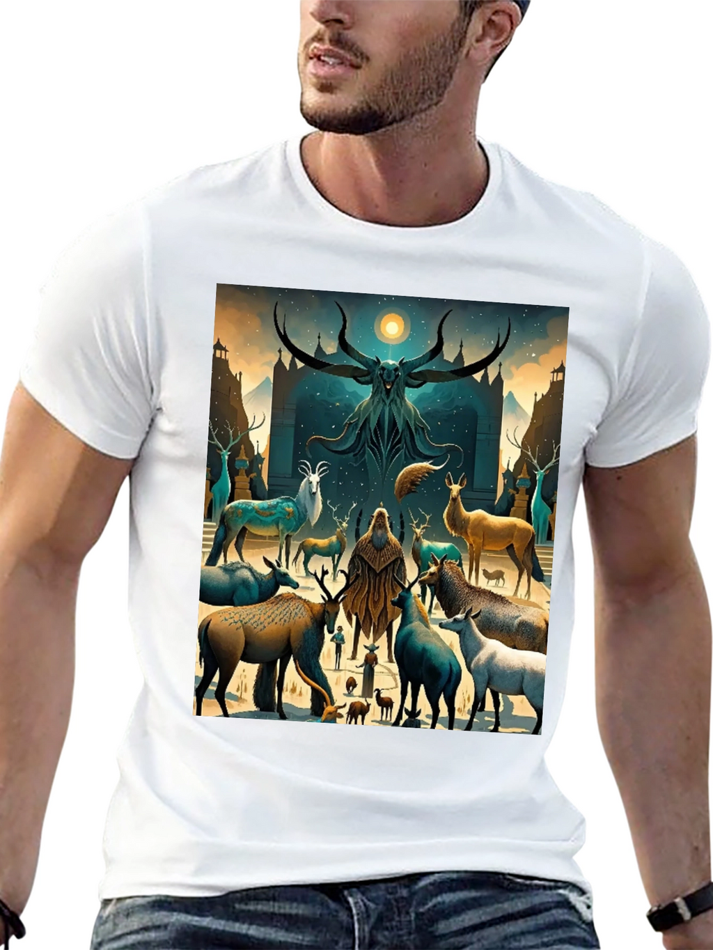 Mystic Deer Gathering Graphic Tee