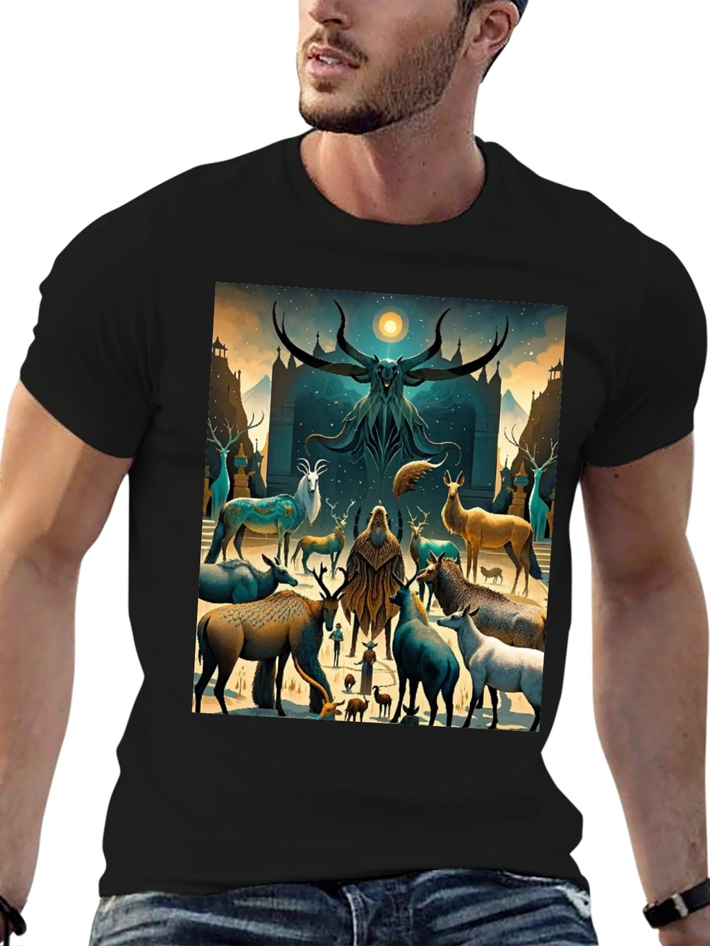 Mystic Deer Gathering Graphic Tee