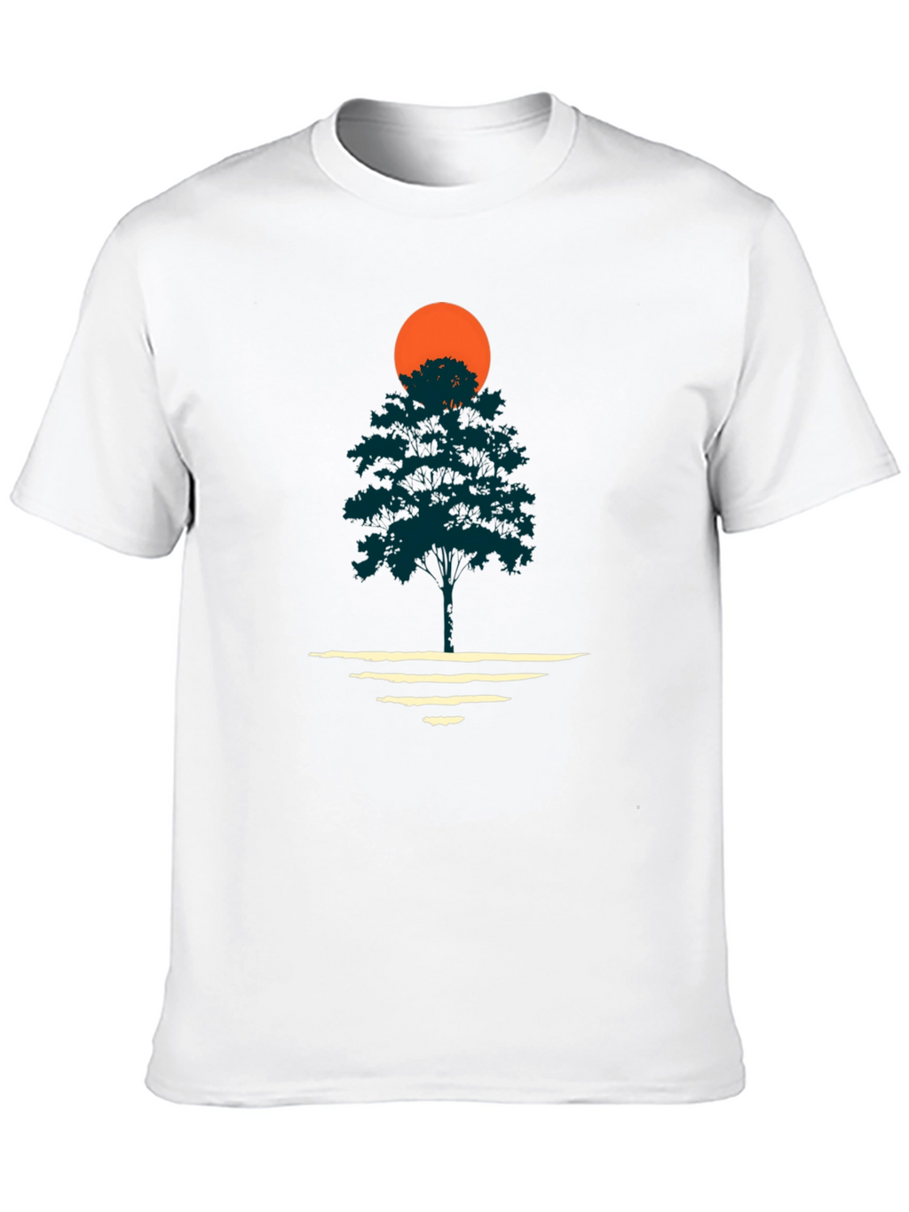 Nature Sunset Graphic Tee - Black