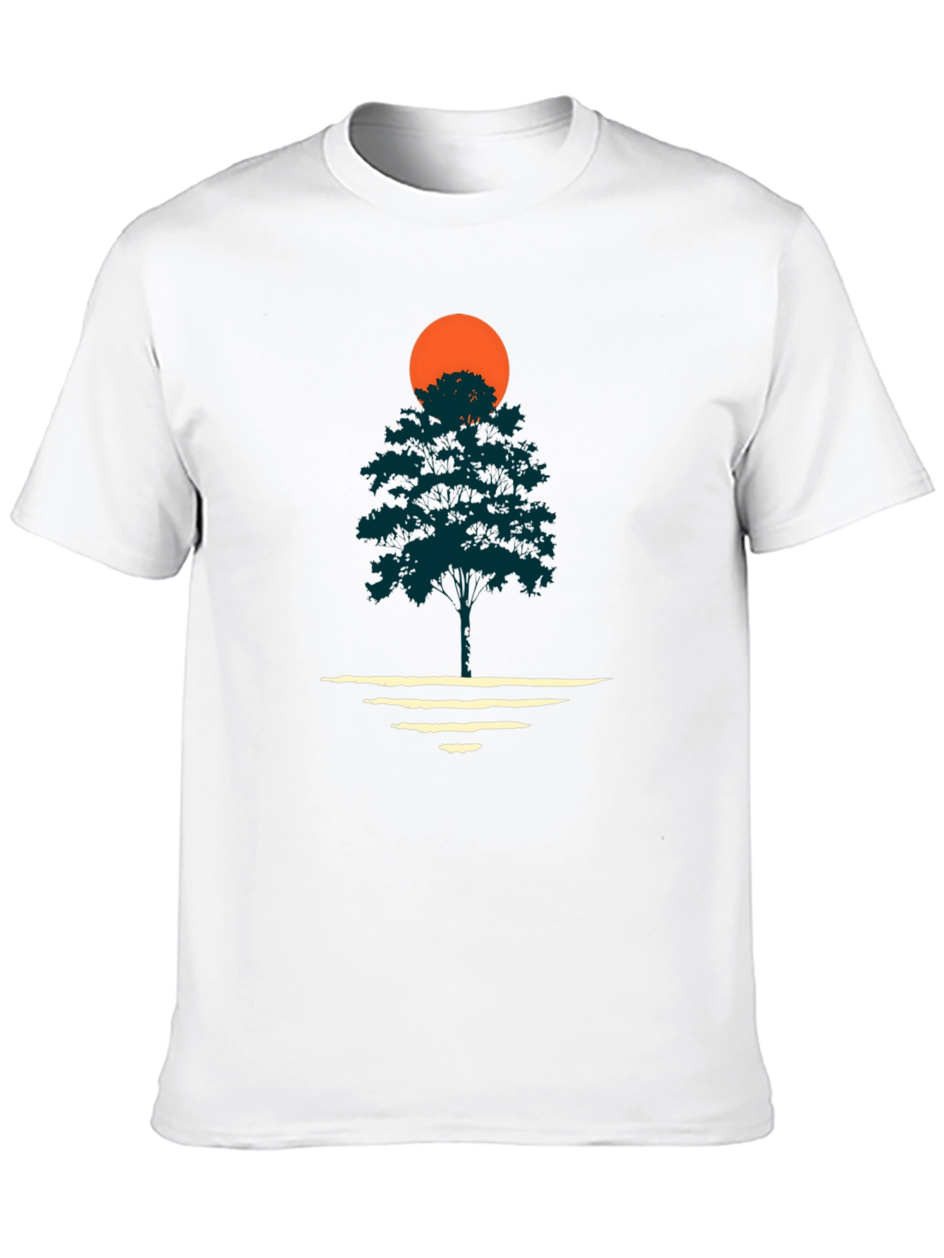 Nature Sunset Graphic Tee - Black