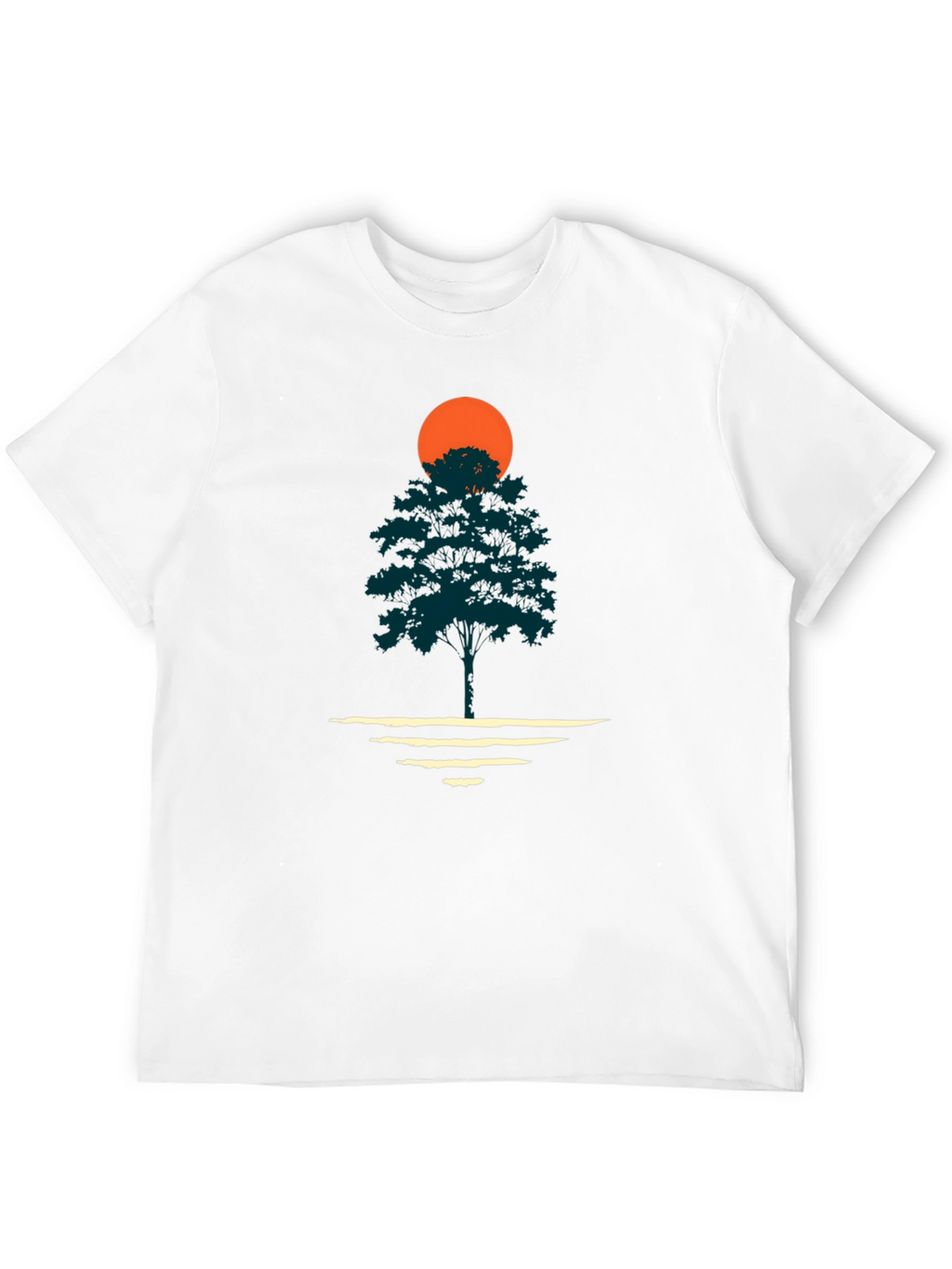 Nature Sunset Graphic Tee - Black