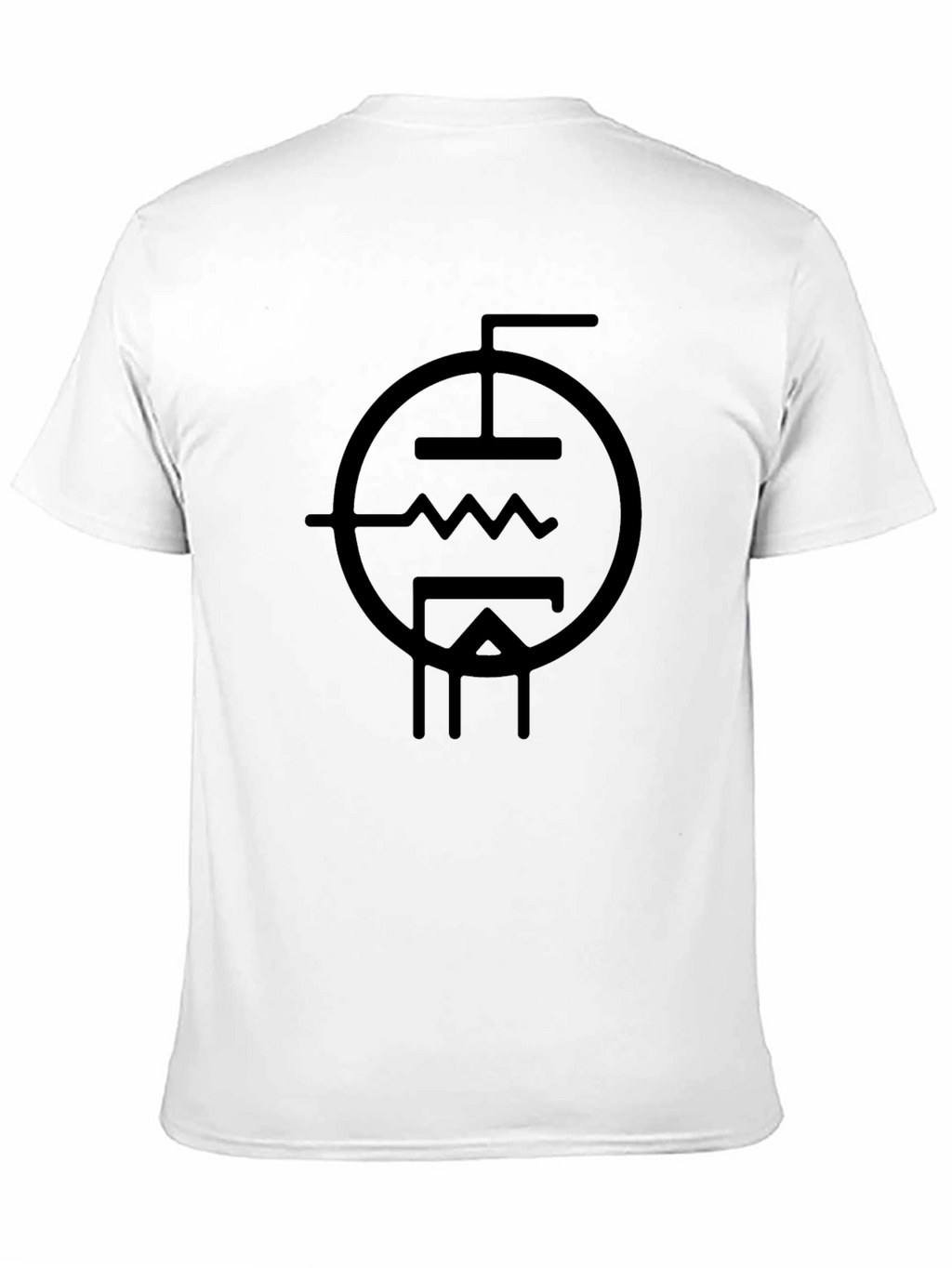 Black T-Shirt with Tube Schematic Graphic