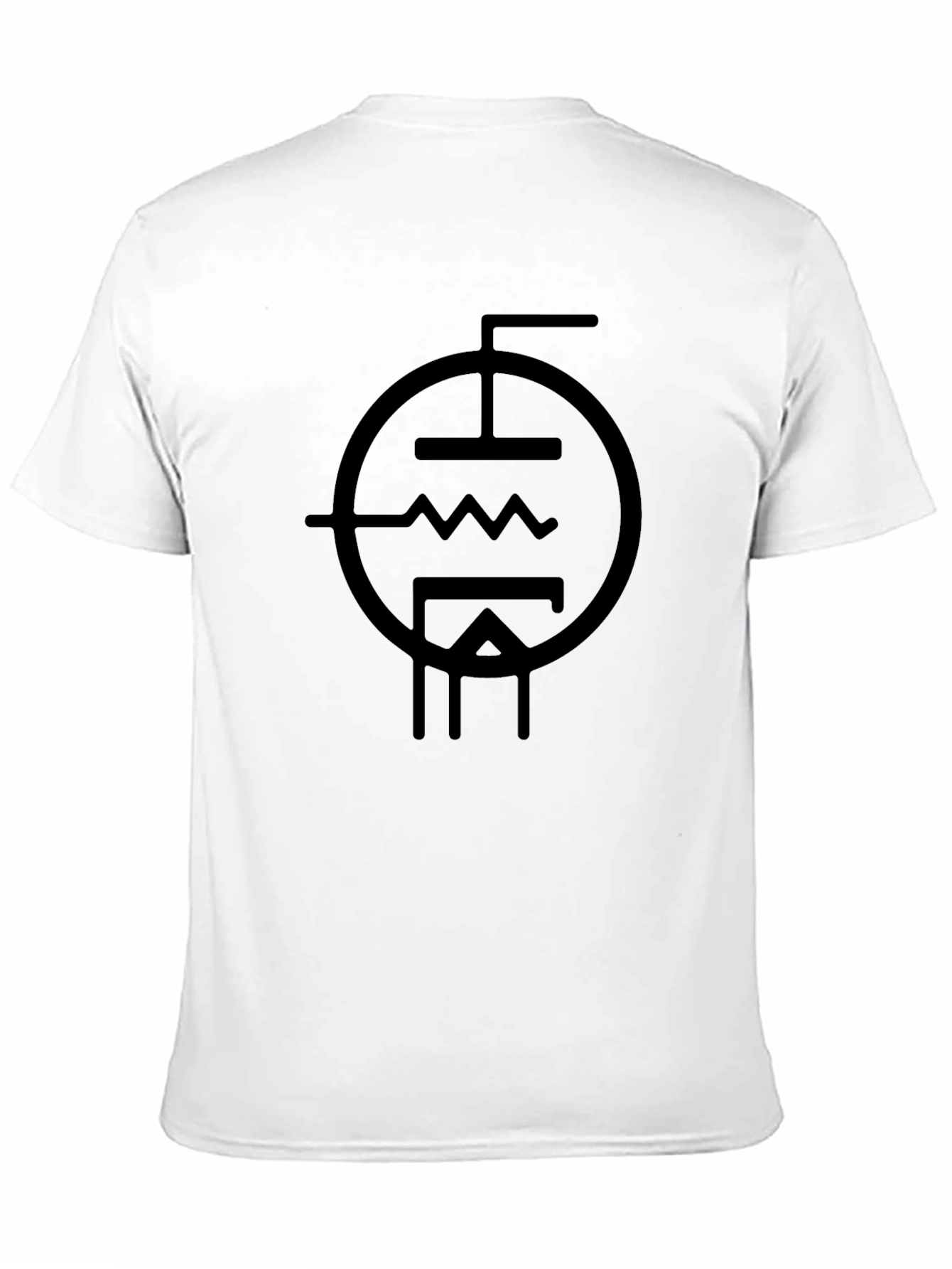 Black T-Shirt with Tube Schematic Graphic