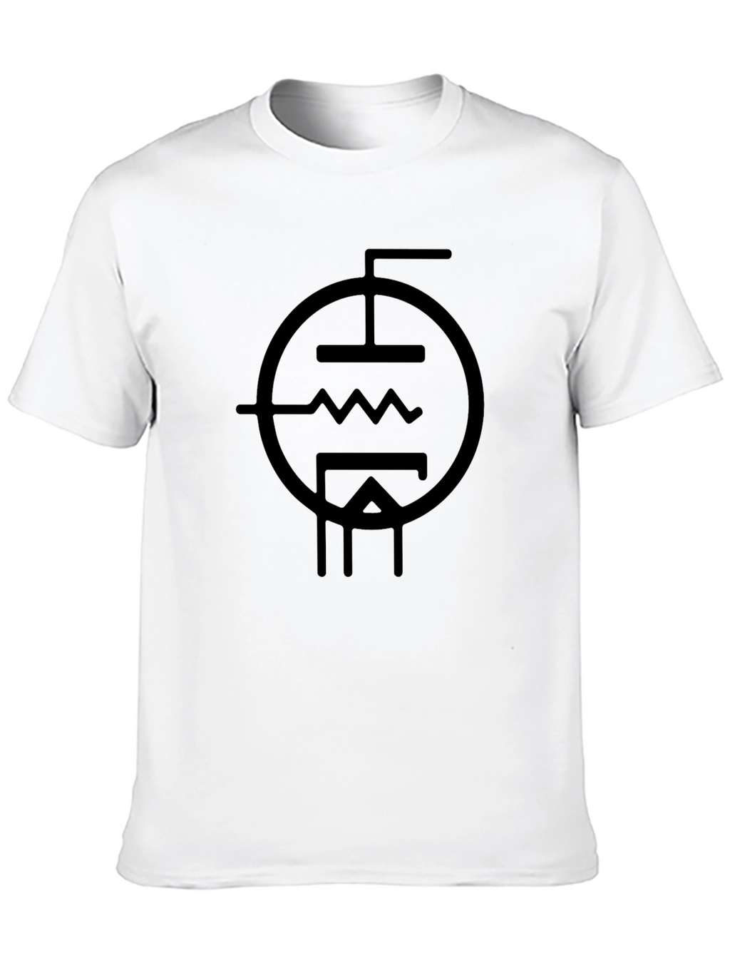 Black T-Shirt with Tube Schematic Graphic