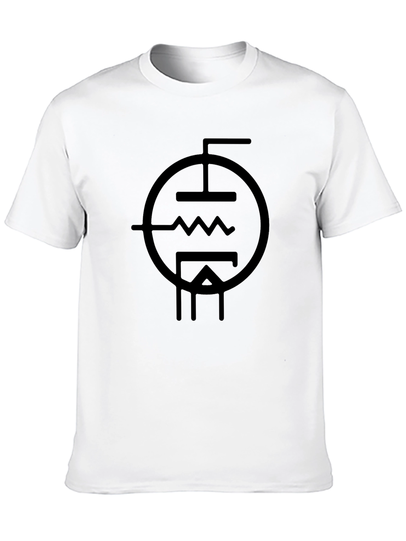 Black T-Shirt with Tube Schematic Graphic