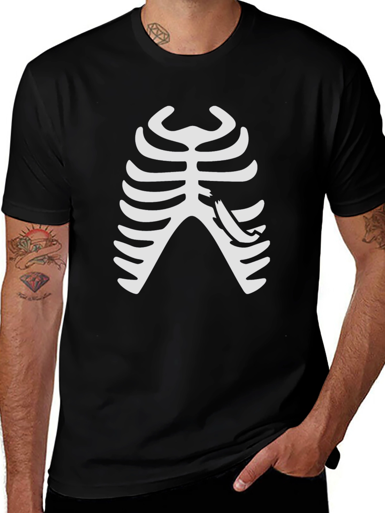 Skeleton Ribcage T-Shirt - Halloween Costume Tee