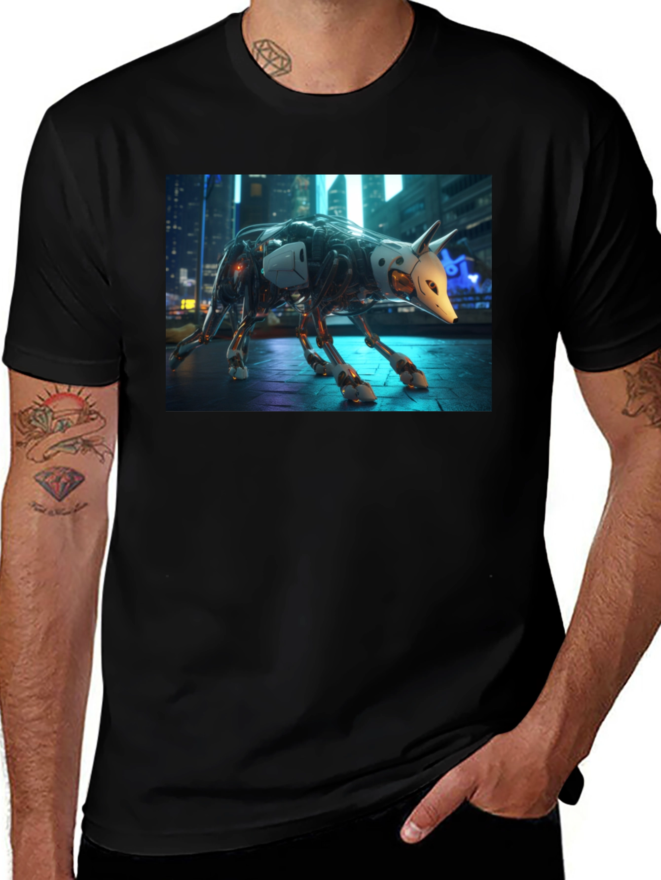 Cyberpunk Robot Animal T-Shirt
