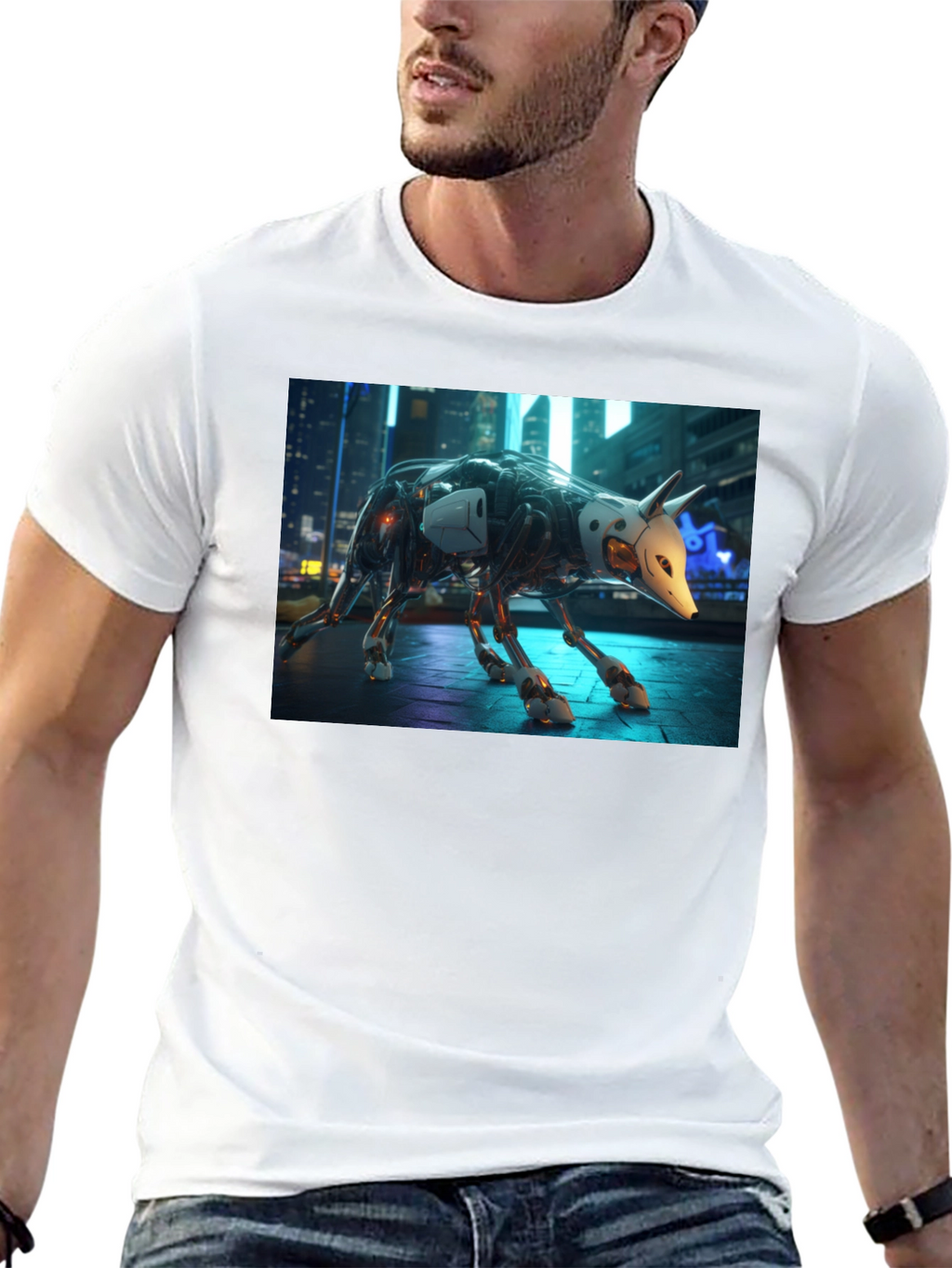 Cyberpunk Robot Animal T-Shirt