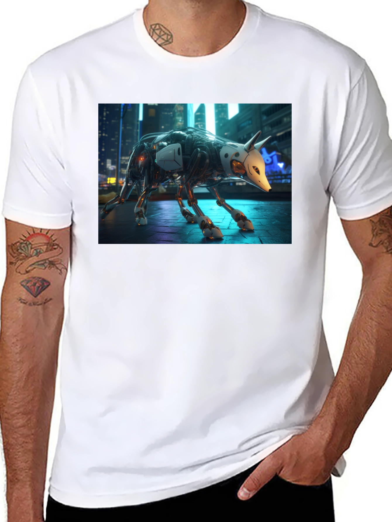Cyberpunk Robot Animal T-Shirt