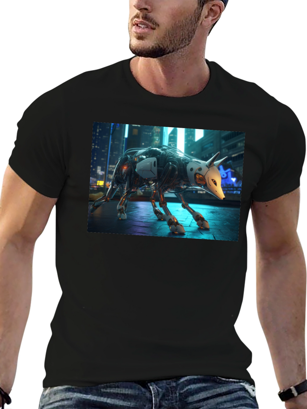Cyberpunk Robot Animal T-Shirt