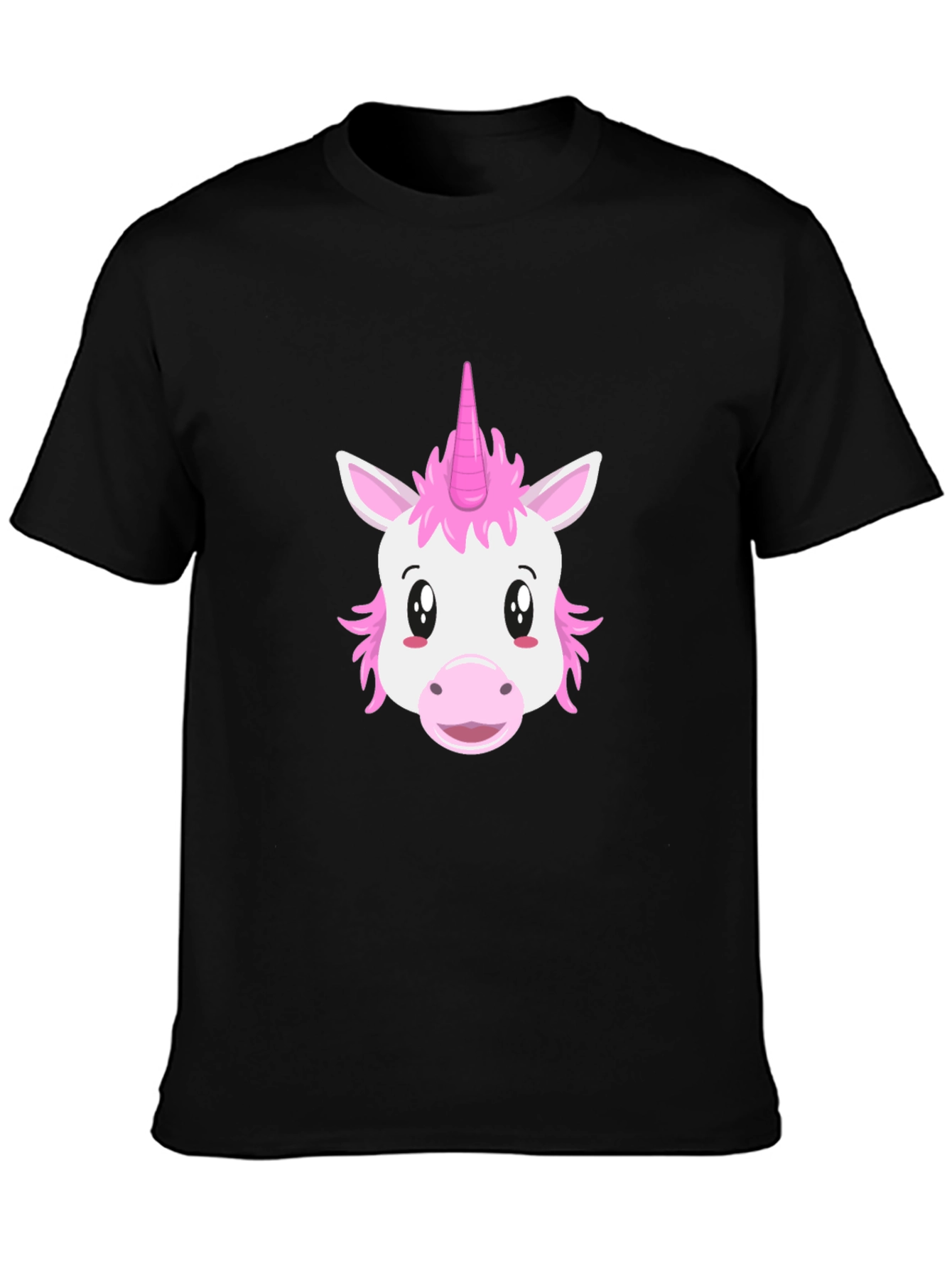 Unicorn Graphic Tee - Black Casual T-Shirt