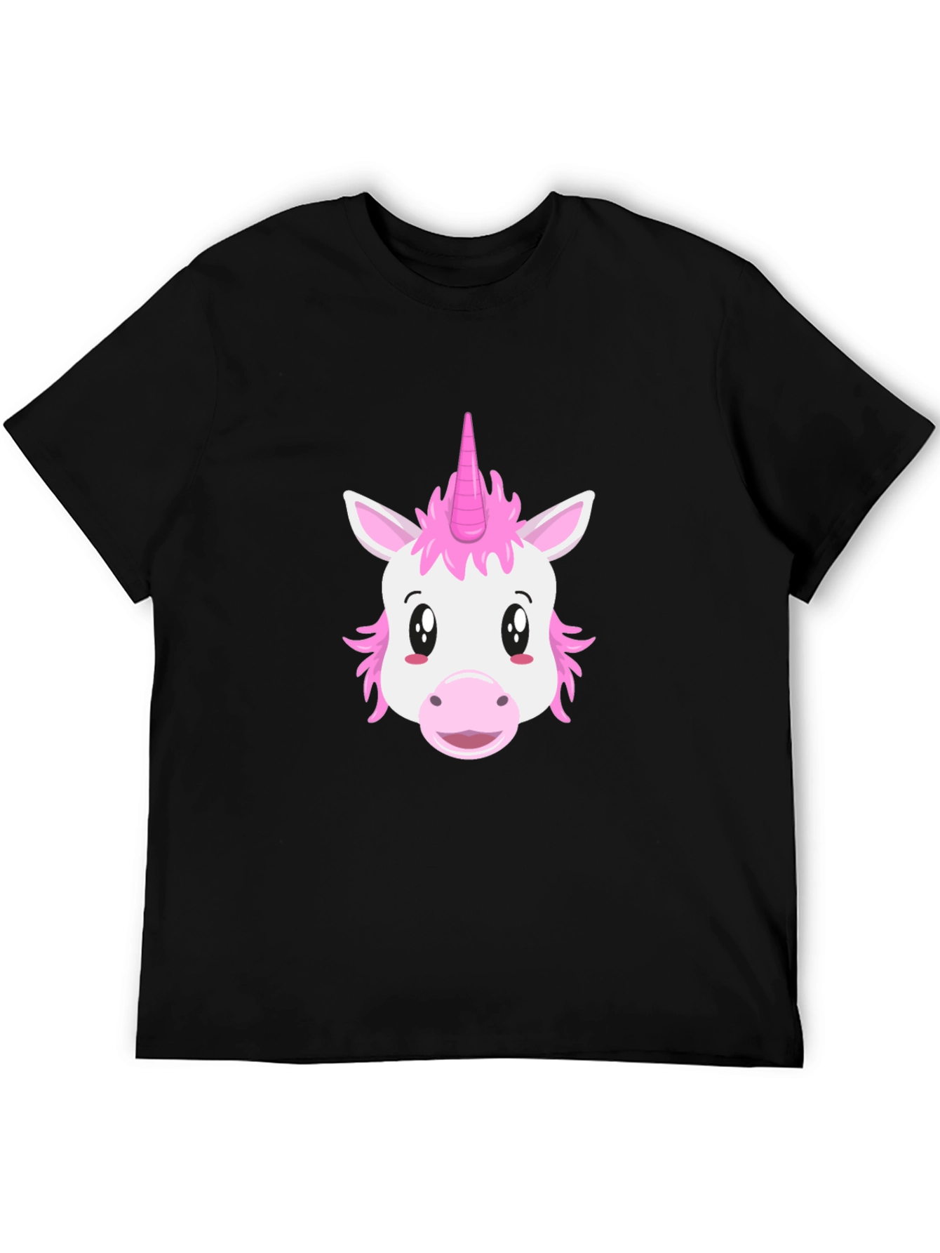 Unicorn Graphic Tee - Black Casual T-Shirt